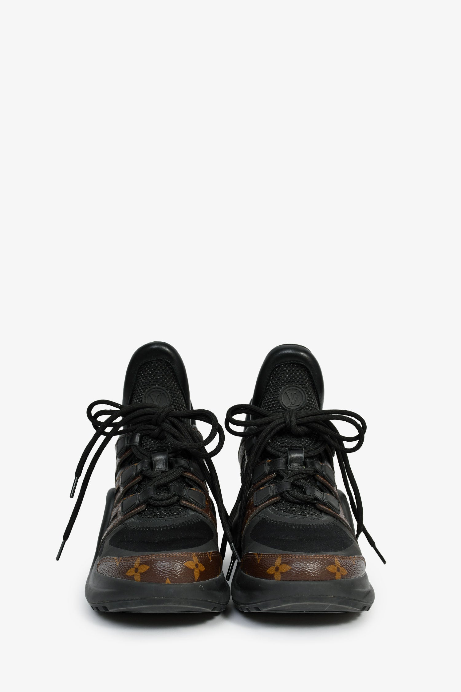 Louis Vuitton Black/Brown Monogram 'Archlight' Sneakers Size 37.5