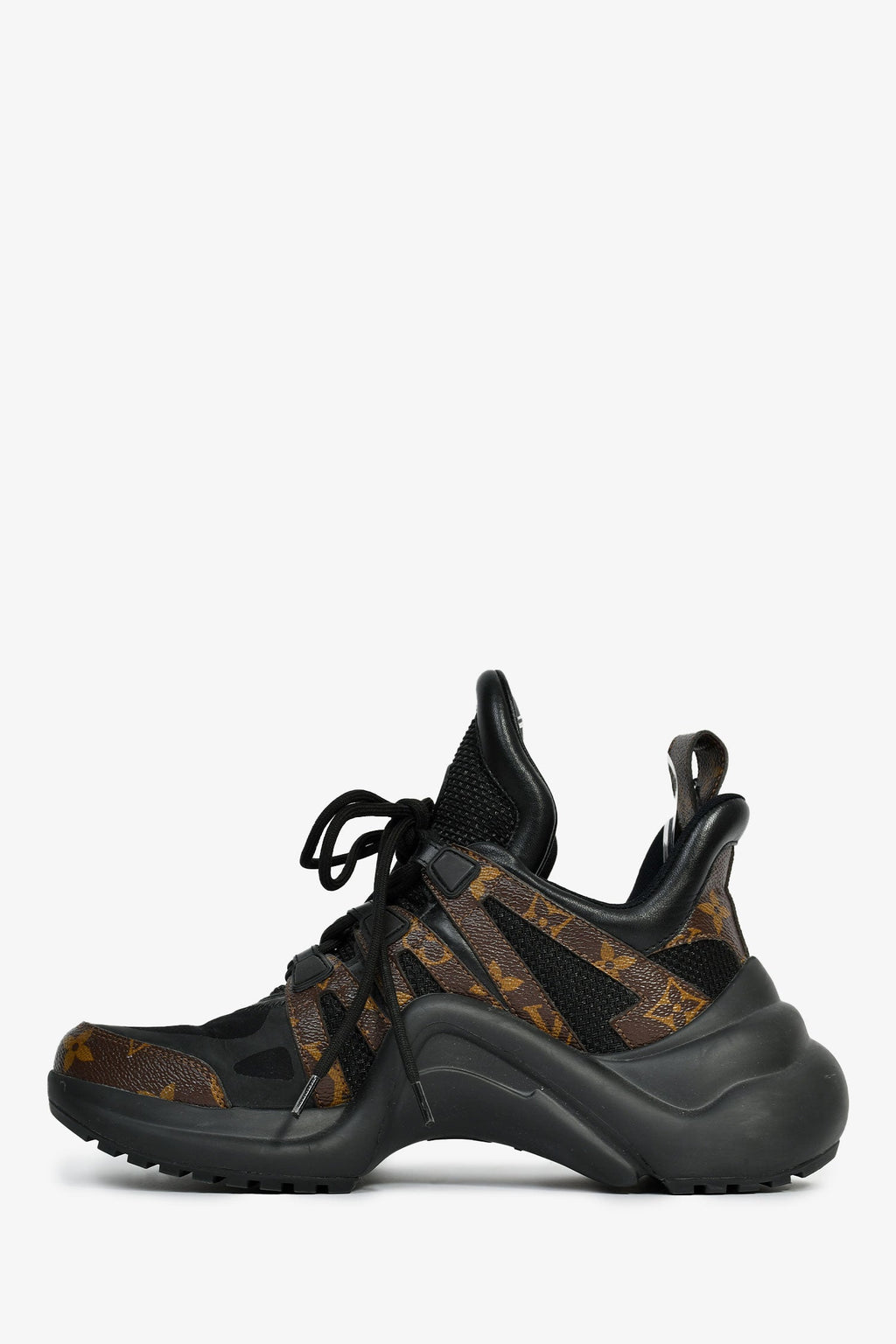 Louis Vuitton Black/Brown Monogram 'Archlight' Sneakers Size 37.5