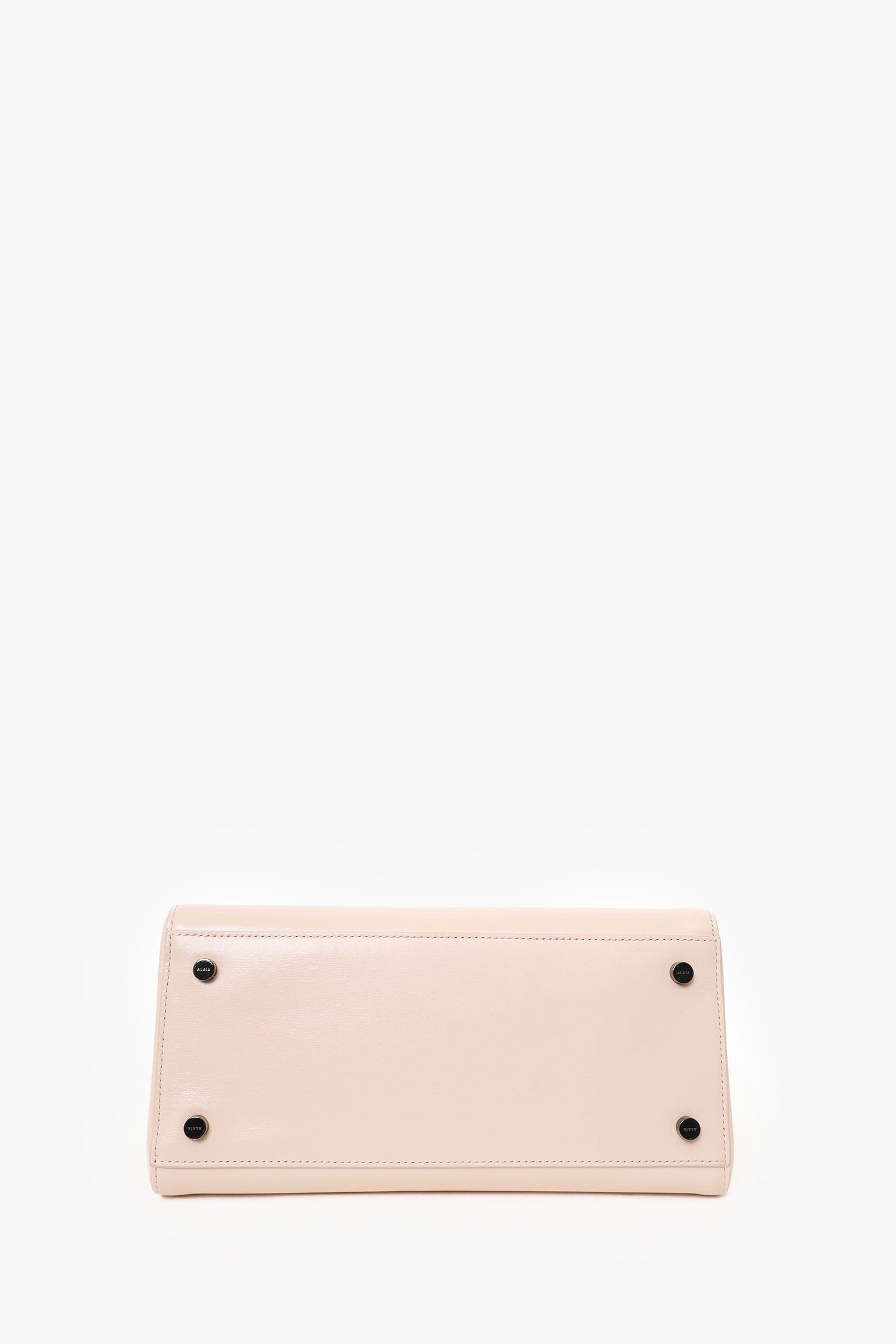 Alaïa Pink Leather Folded Top Handle With Strap