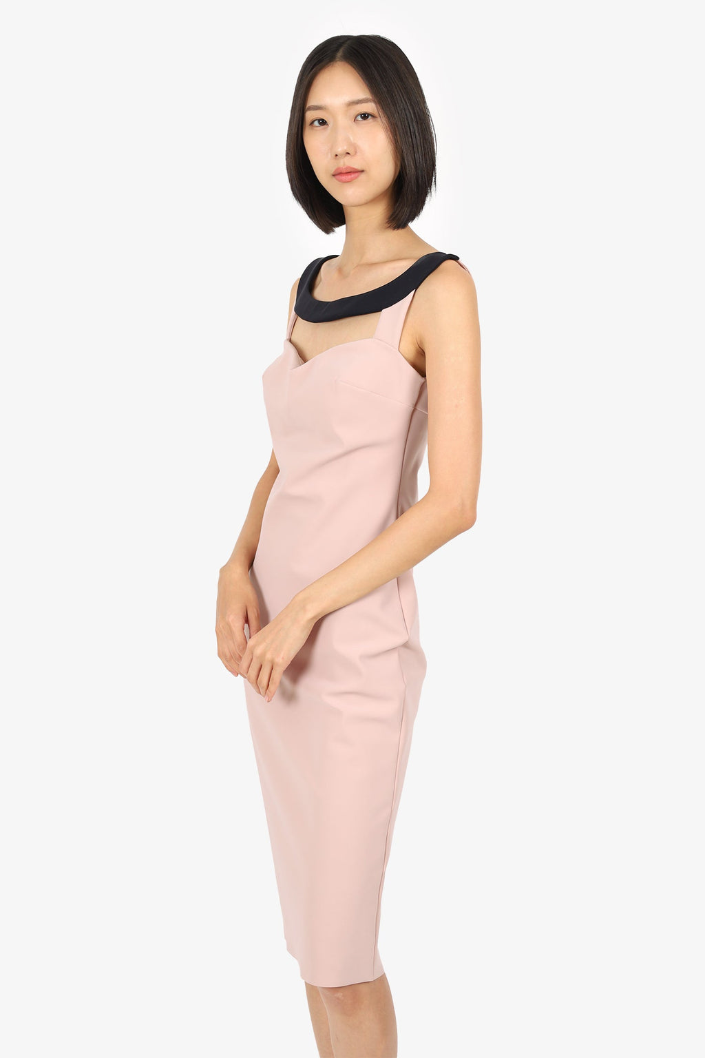 Chiara Boni La Petite Robe Pink/Black Sleeveless Dress Size 6