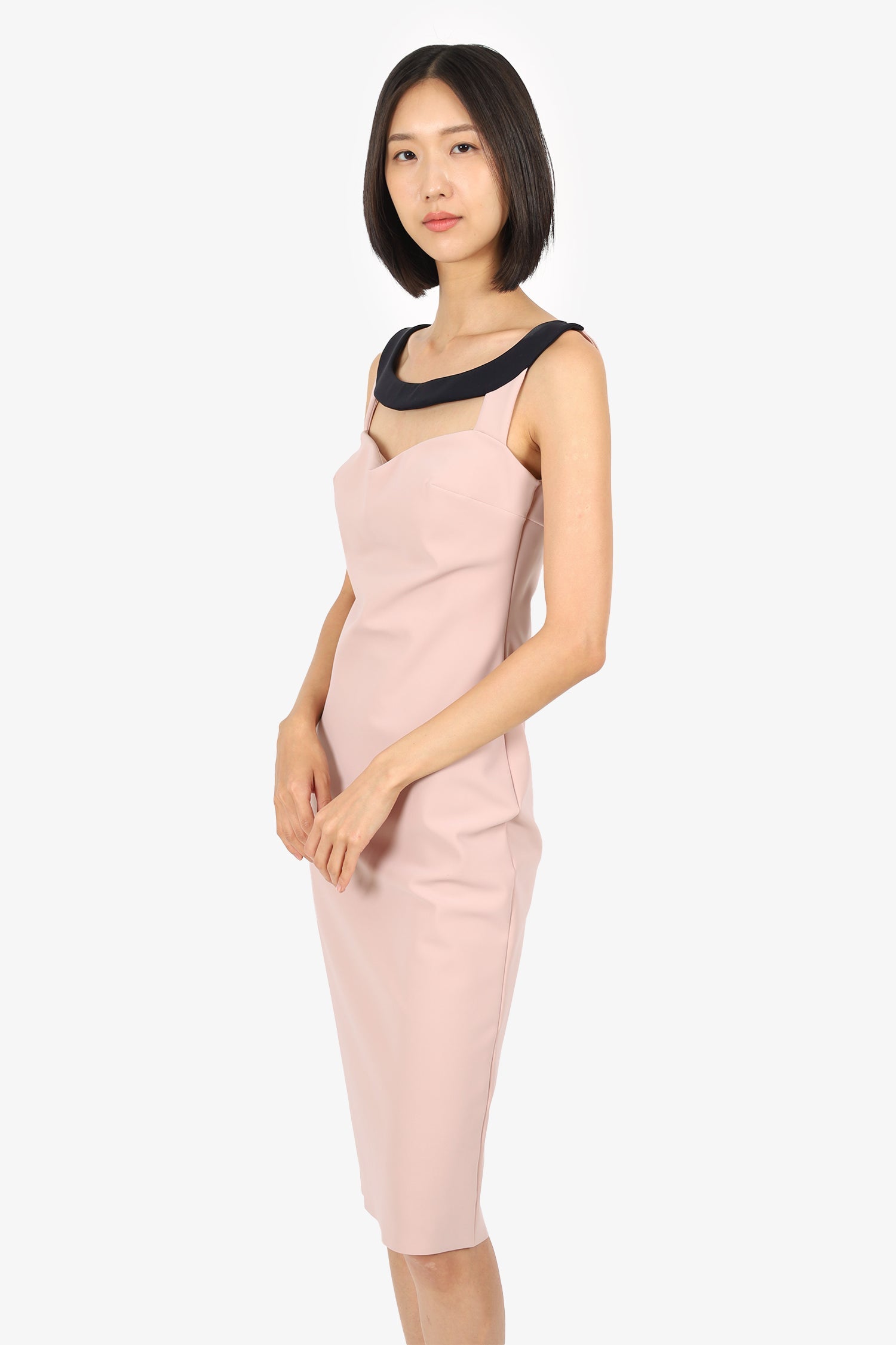 Chiara Boni La Petite Robe Pink/Black Sleeveless Dress Size 6