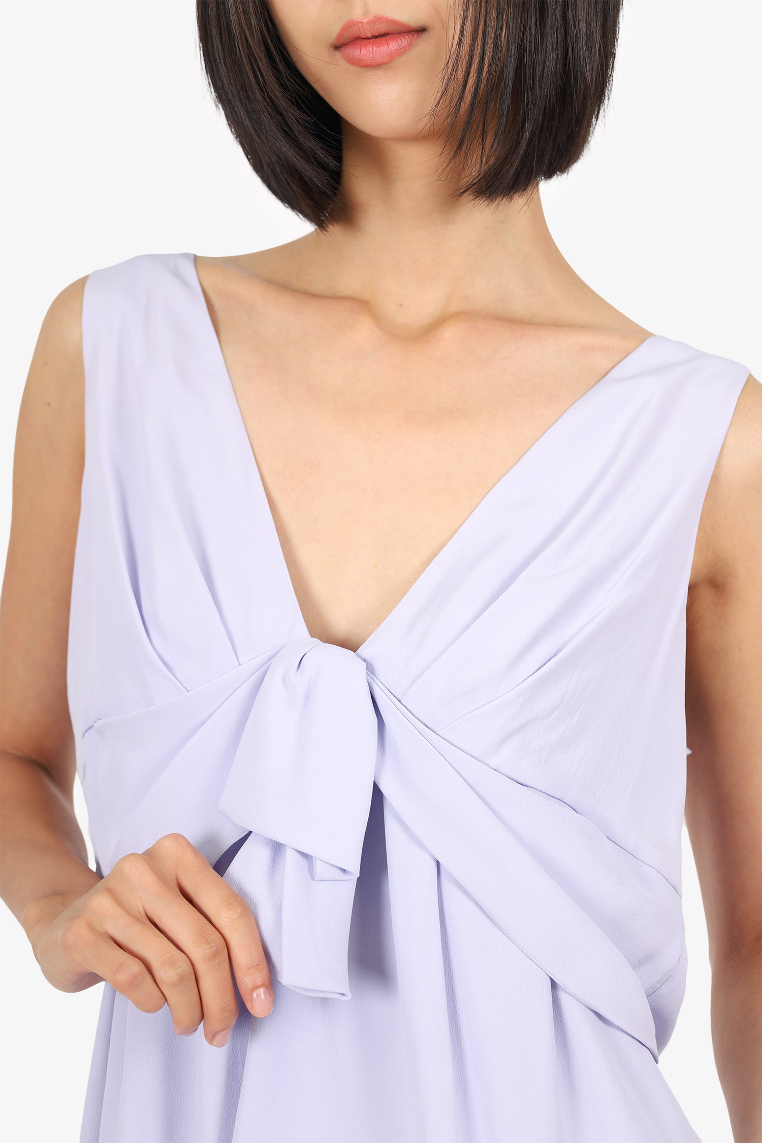 Valentino Purple Sleeveless Bow Top Size 14