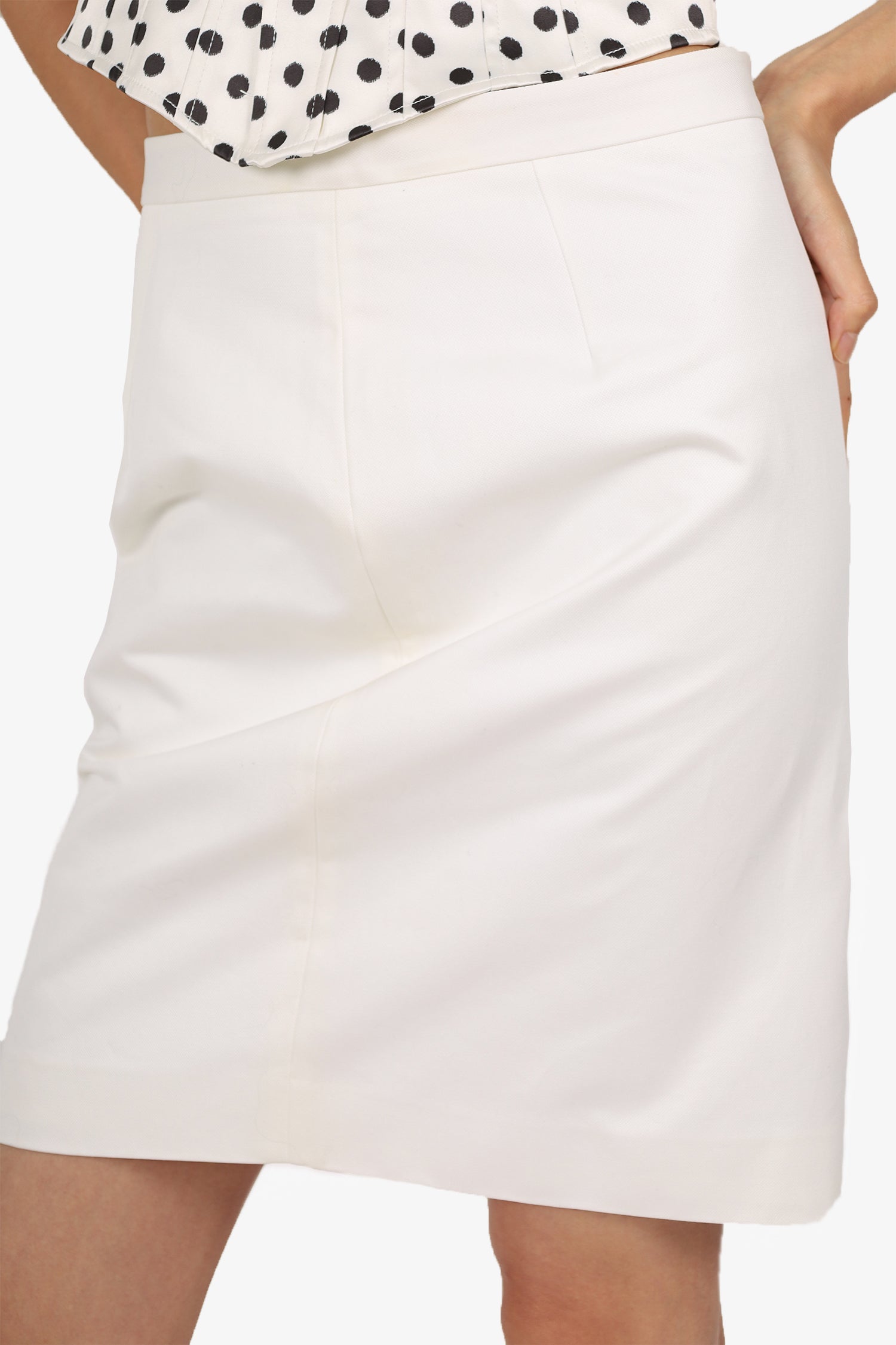 DSquared2 White Cotton Pencil Skirt Size 40