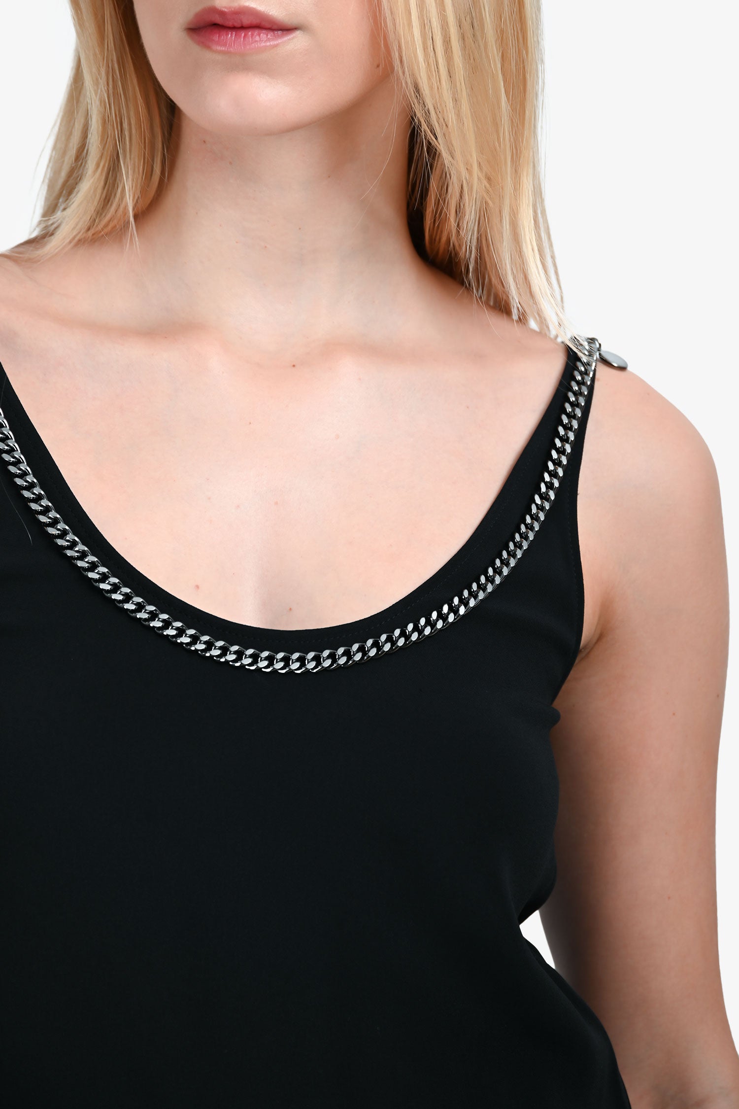 Stella McCartney Black Chain Detail Pant Jumpsuit Size 36