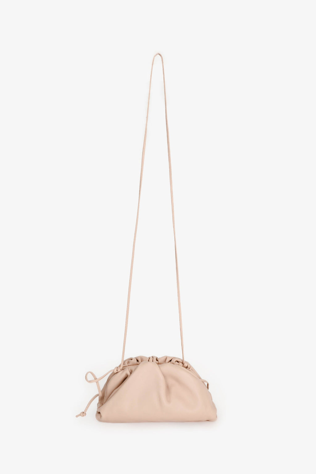 Bottega Veneta Beige Leather Mini Pouch Crossbody