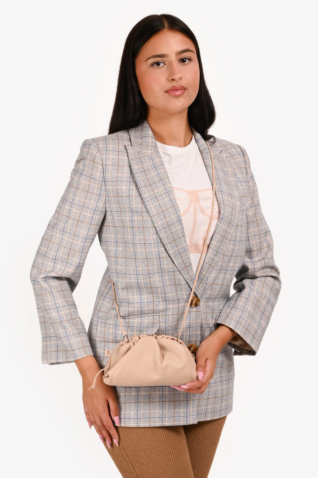 Bottega Veneta Beige Leather Mini Pouch Crossbody