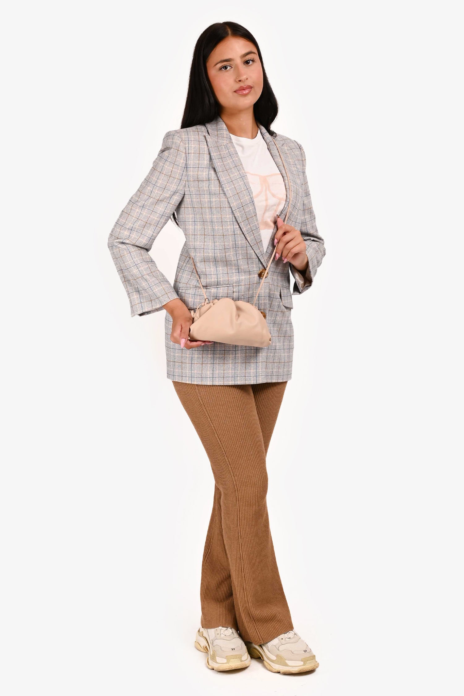 Bottega Veneta Beige Leather Mini Pouch Crossbody