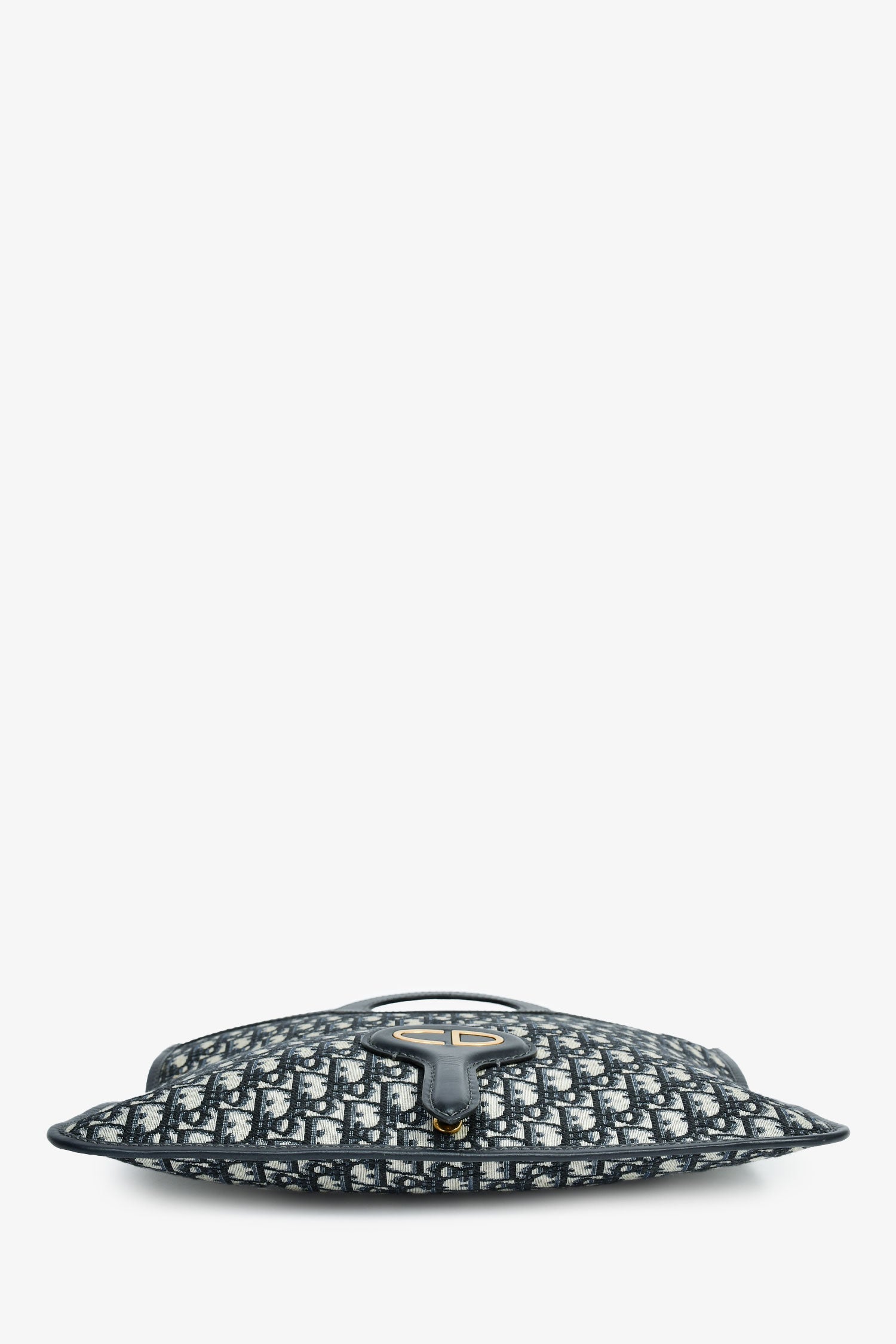 Christian Dior Navy Oblique Jacquard Clutch