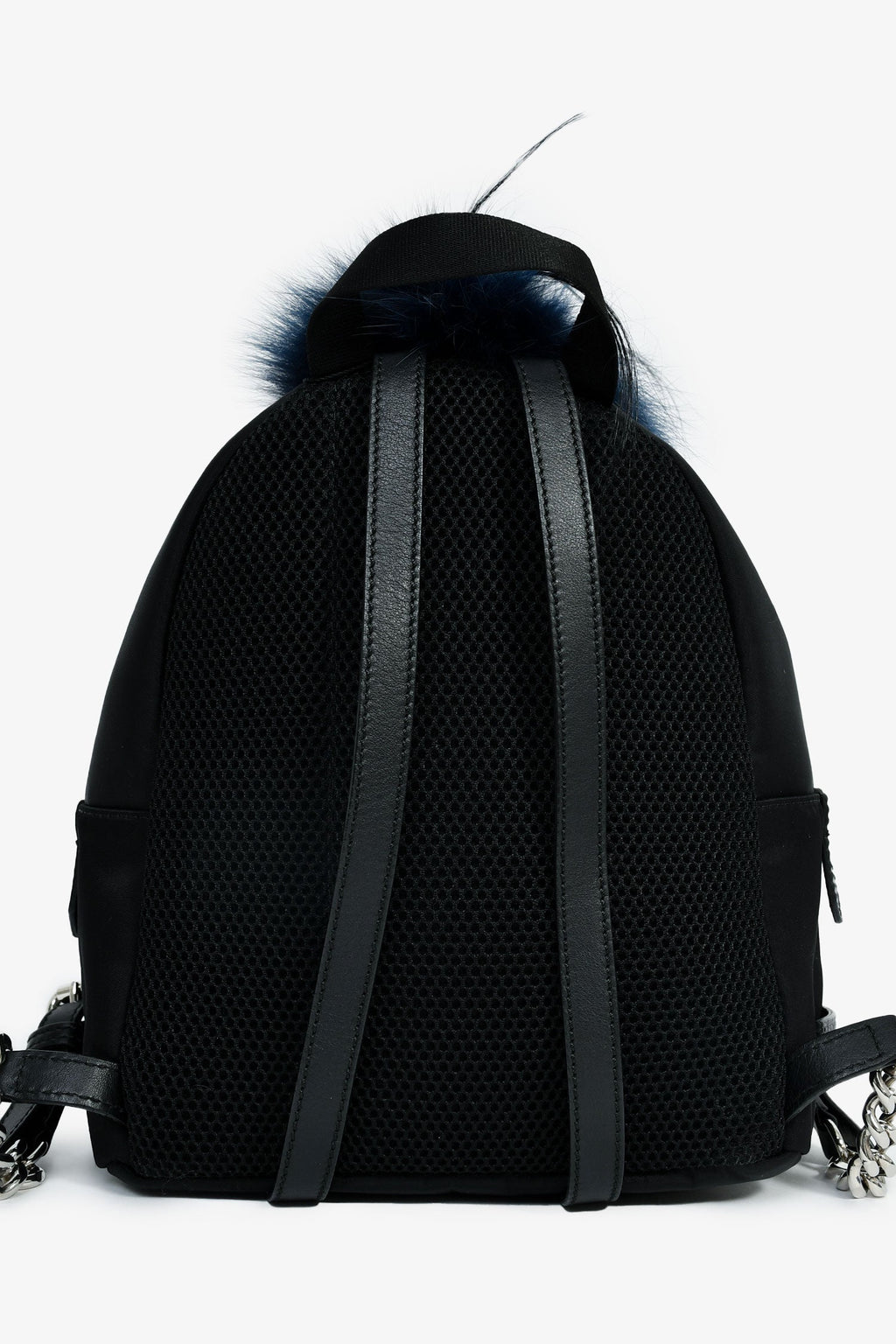 Fendi Black Nylon Mini Monster Backpack