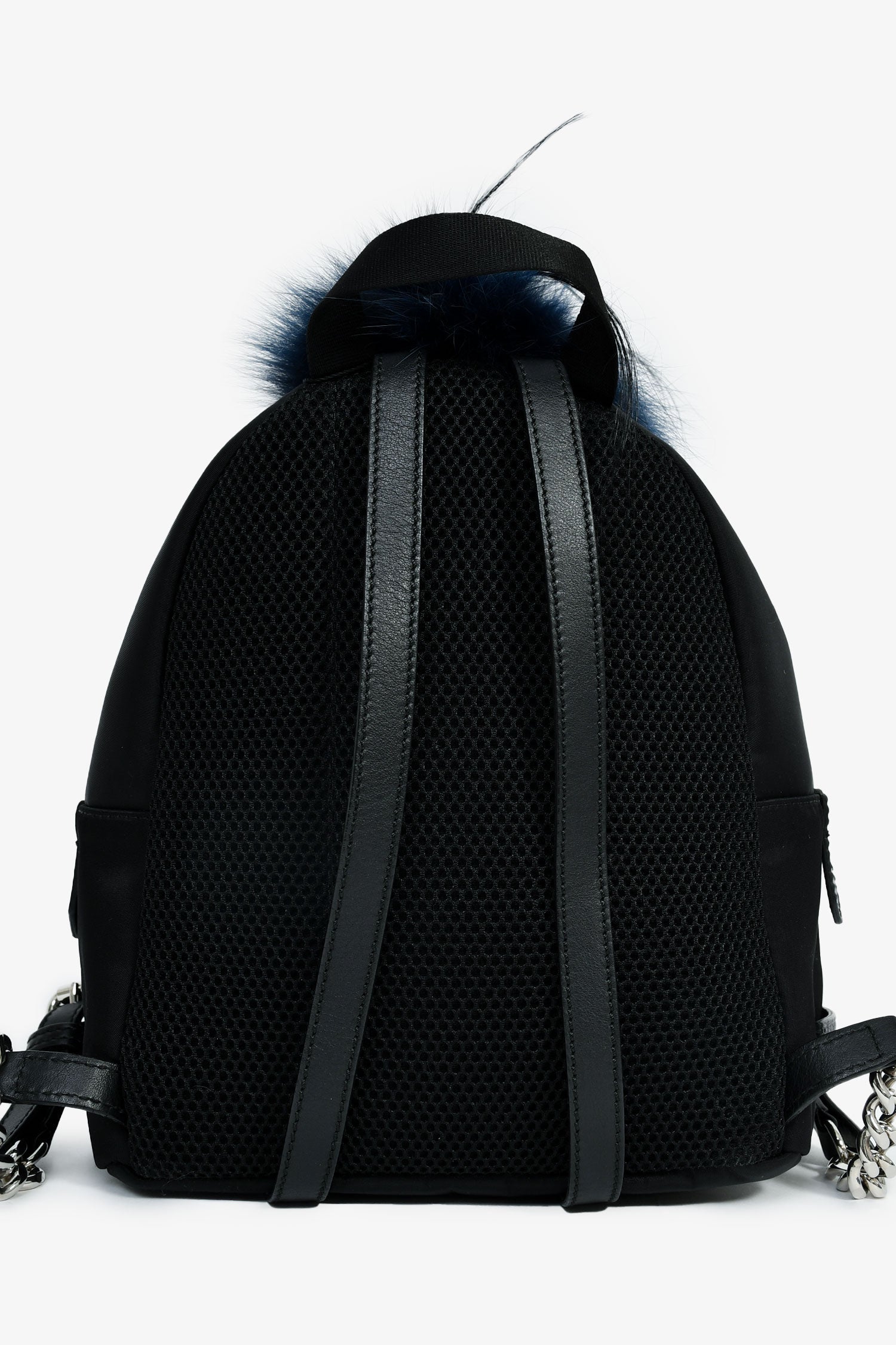 Fendi Black Nylon Mini Monster Backpack