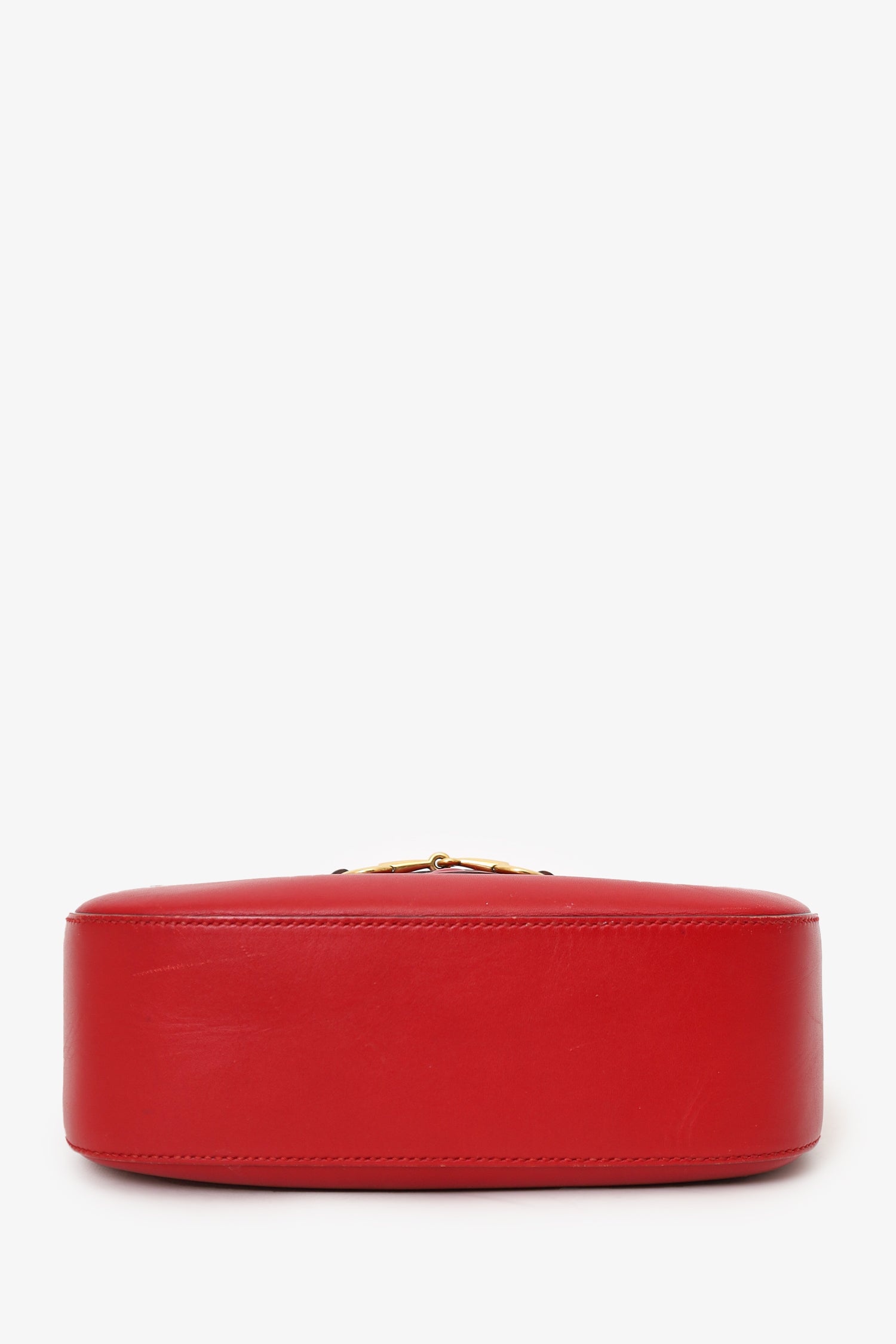 Gucci Red 'Lady Web' Horsebit Medium Shoulder Bag