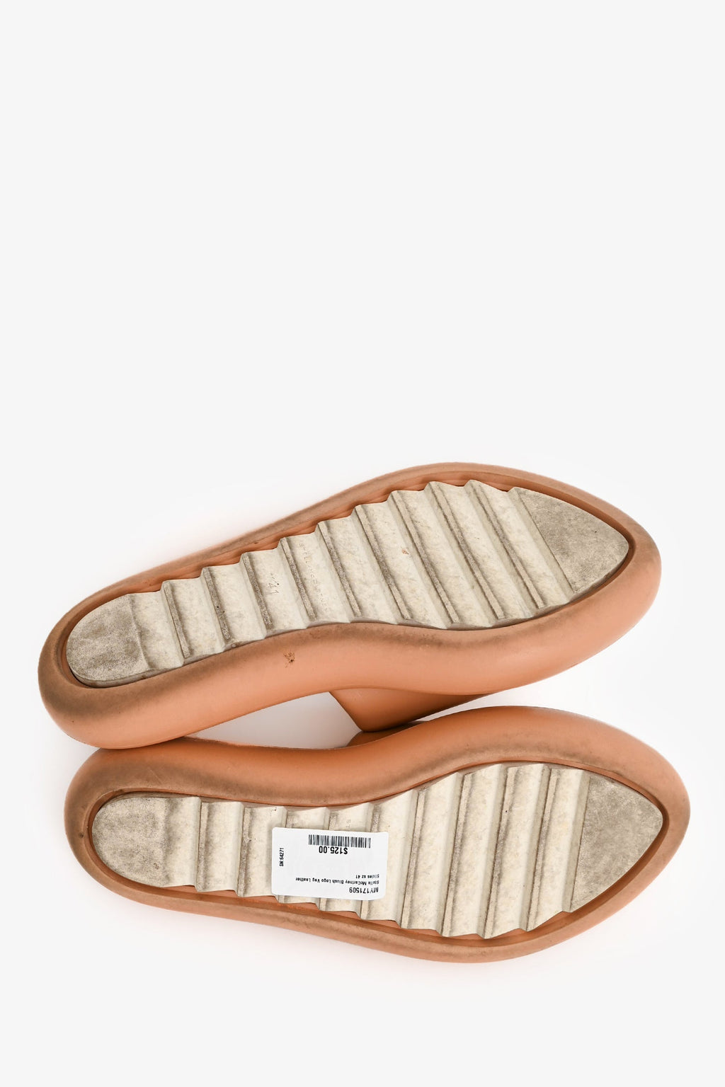 Stella McCartney Blush Logo Veg Leather Slides Size 41