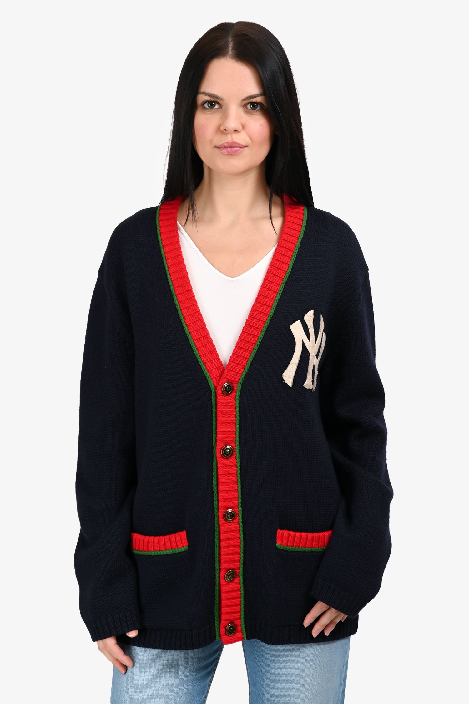Gucci x MLB Navy Wool 'NY Yankees' igan Size M