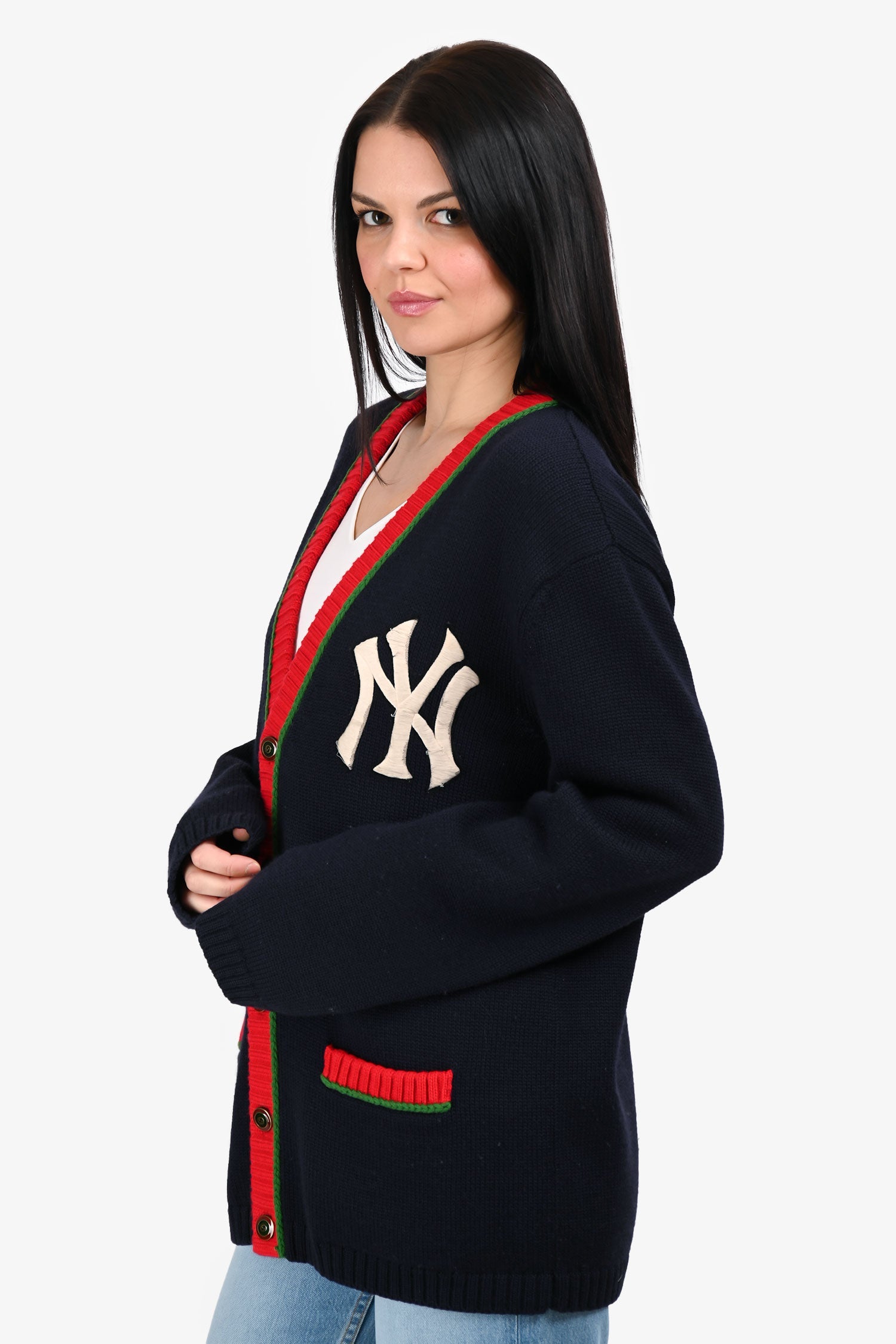 Gucci x MLB Navy Wool 'NY Yankees' igan Size M