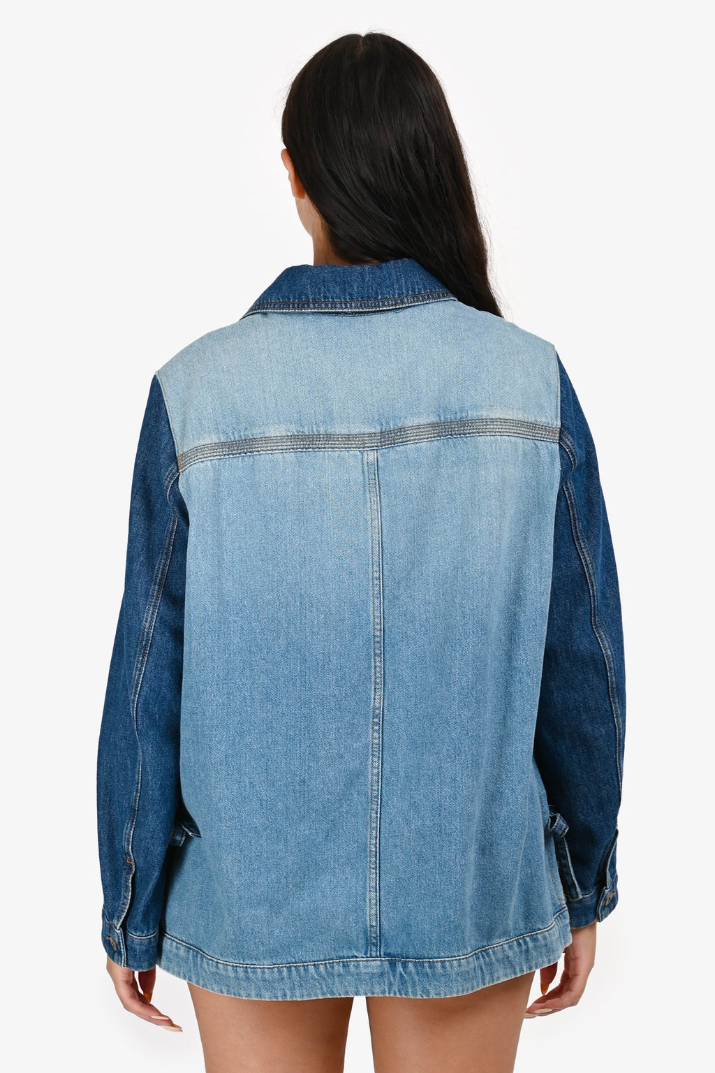 Loewe Blue Denim Logo Patched Jacket Size 36