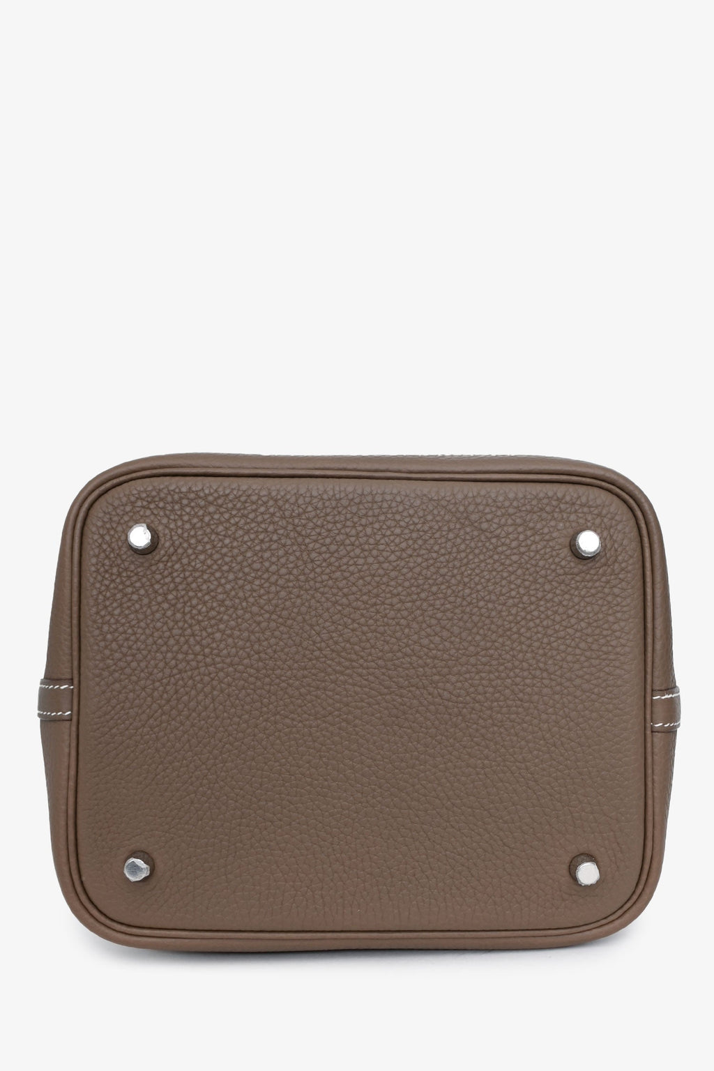 Hermès 2017 Etoupe Clemence Leather Picotin Lock 22 Silver Hardware