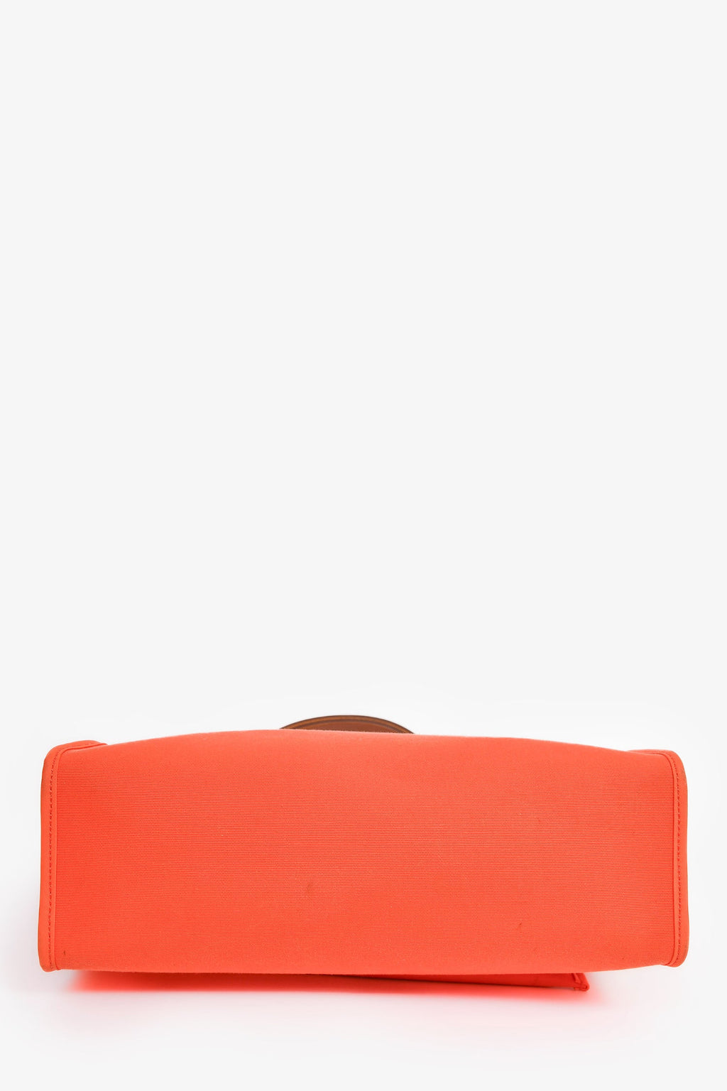 Hermès 2016 Orange Canvas/Tan Leather Herbag 31