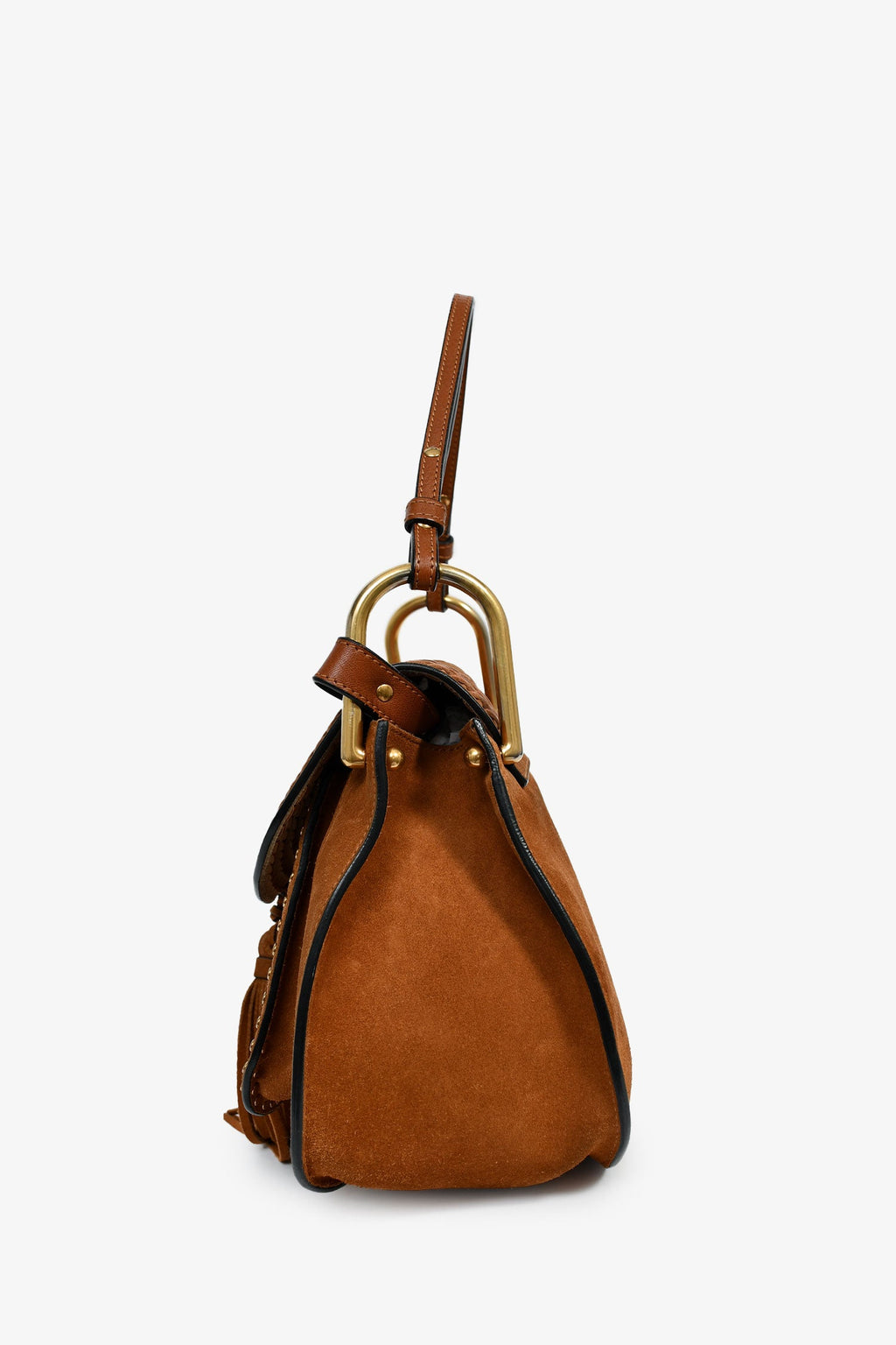 Chloe Brown Suede 'Hudson' Large Crossbody