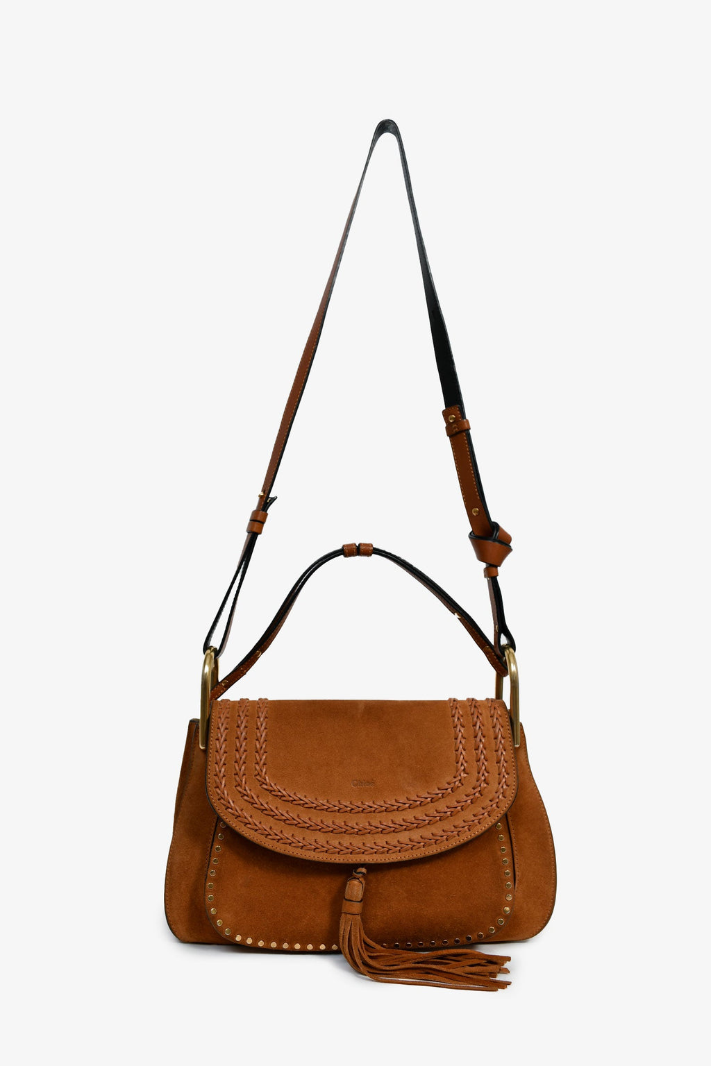 Chloe Brown Suede 'Hudson' Large Crossbody