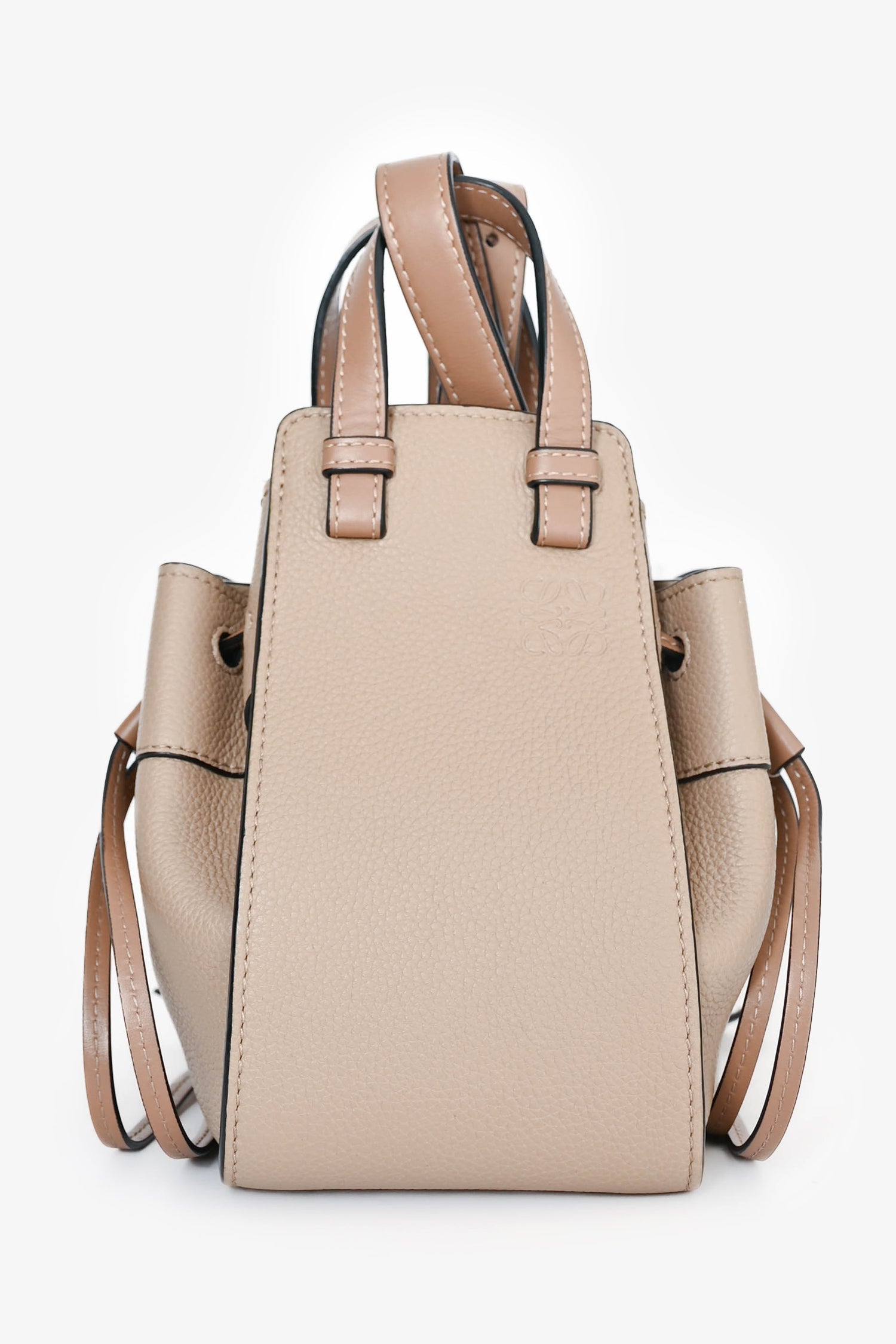 Loewe 2022 Taupe Grained Calfskin Mini Hammock Bag
