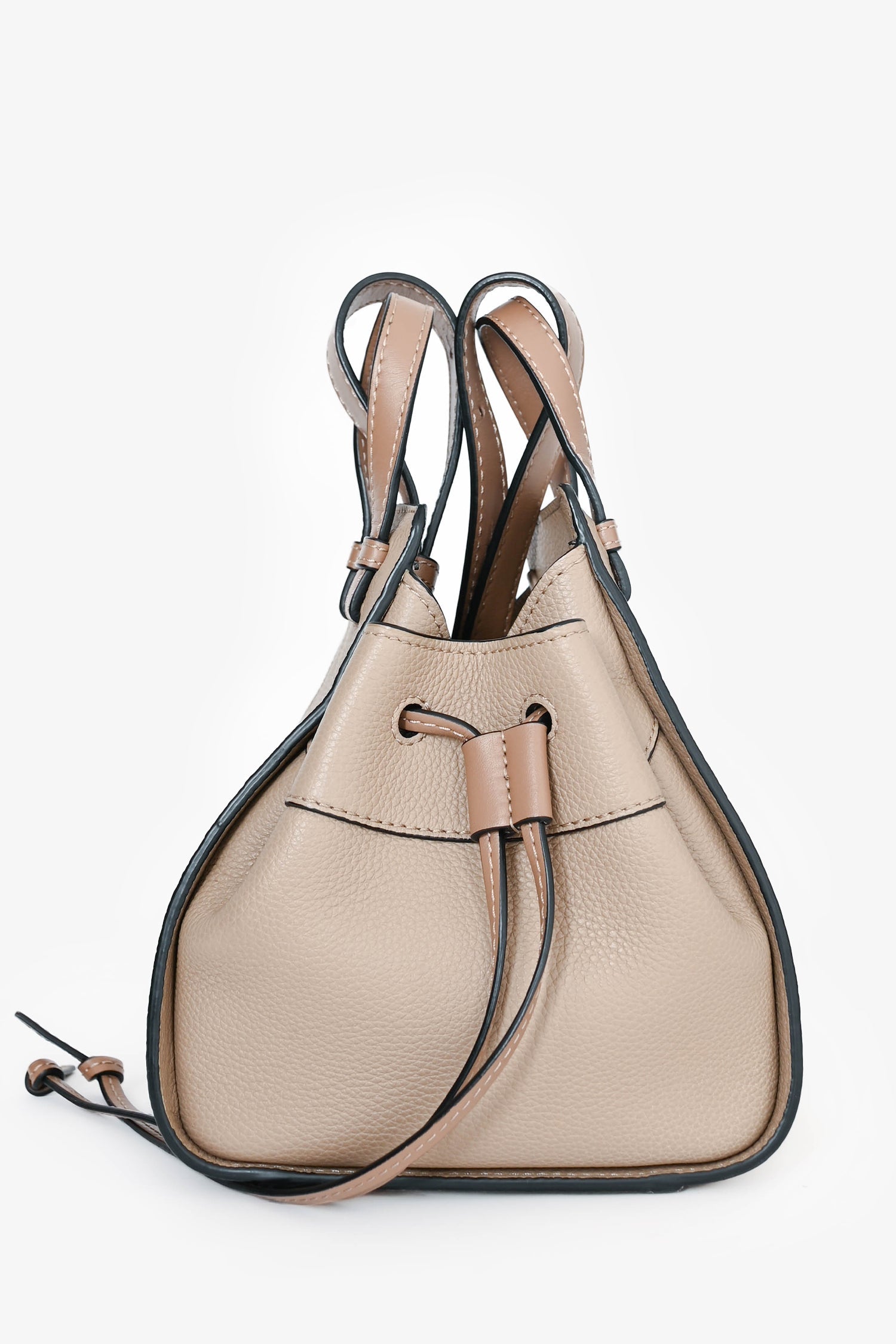 Loewe 2022 Taupe Grained Calfskin Mini Hammock Bag