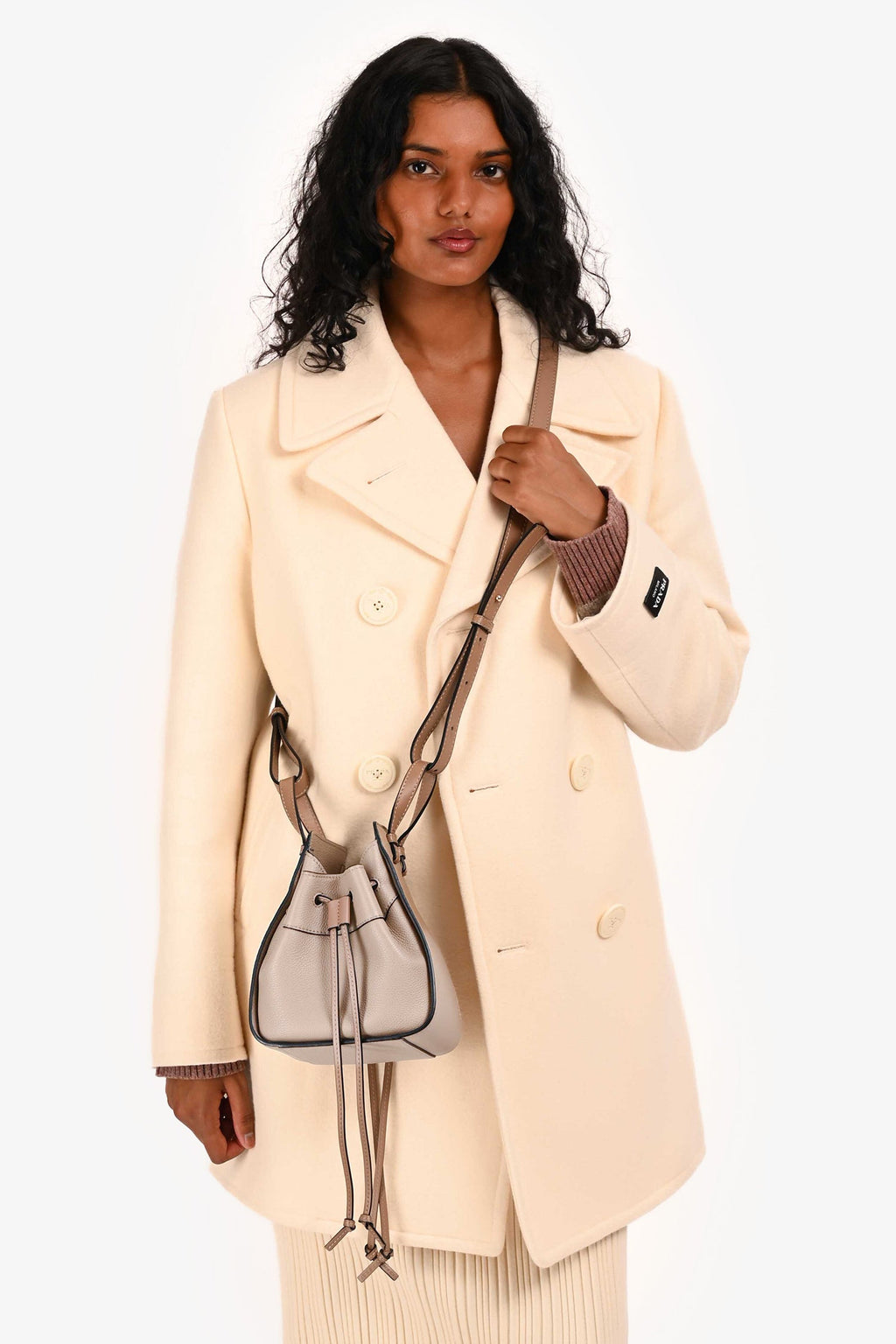 Loewe 2022 Taupe Grained Calfskin Mini Hammock Bag