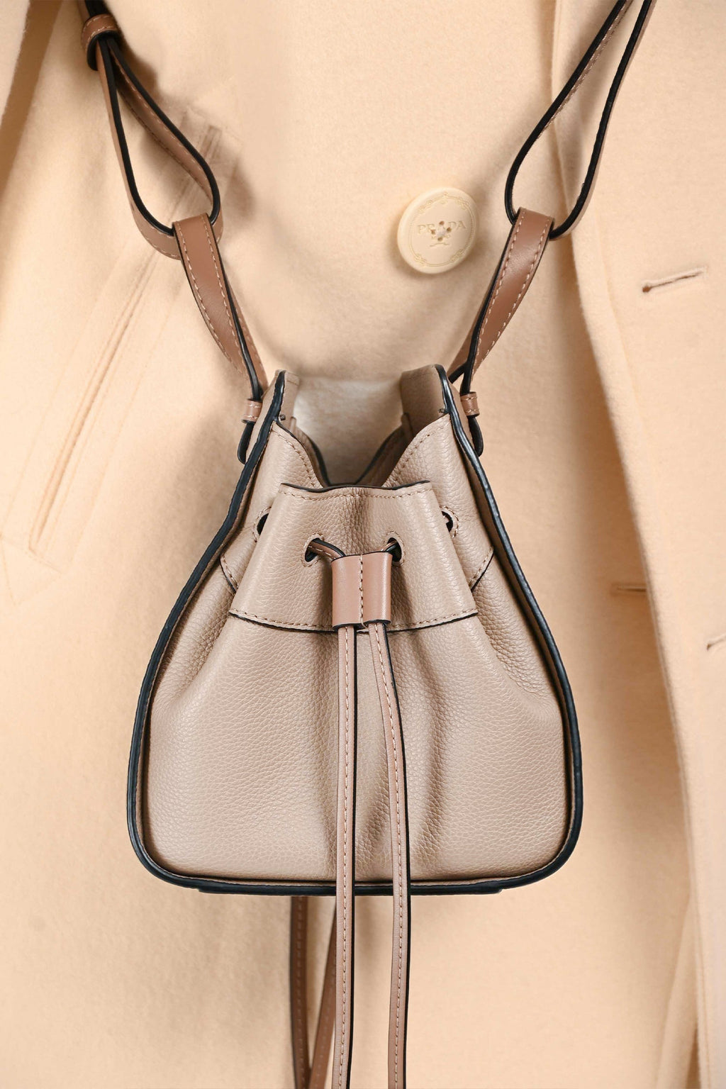 Loewe 2022 Taupe Grained Calfskin Mini Hammock Bag