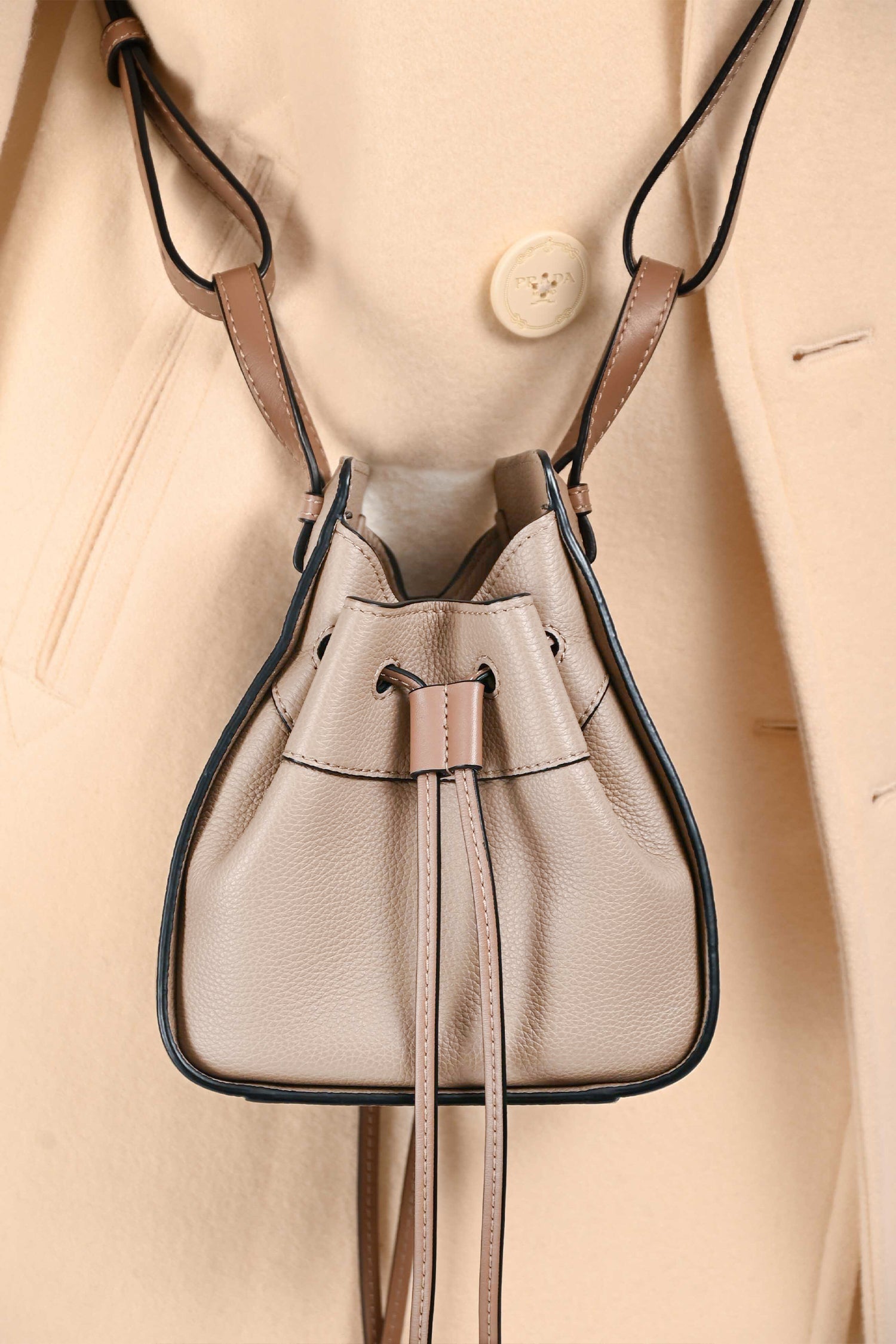 Loewe 2022 Taupe Grained Calfskin Mini Hammock Bag
