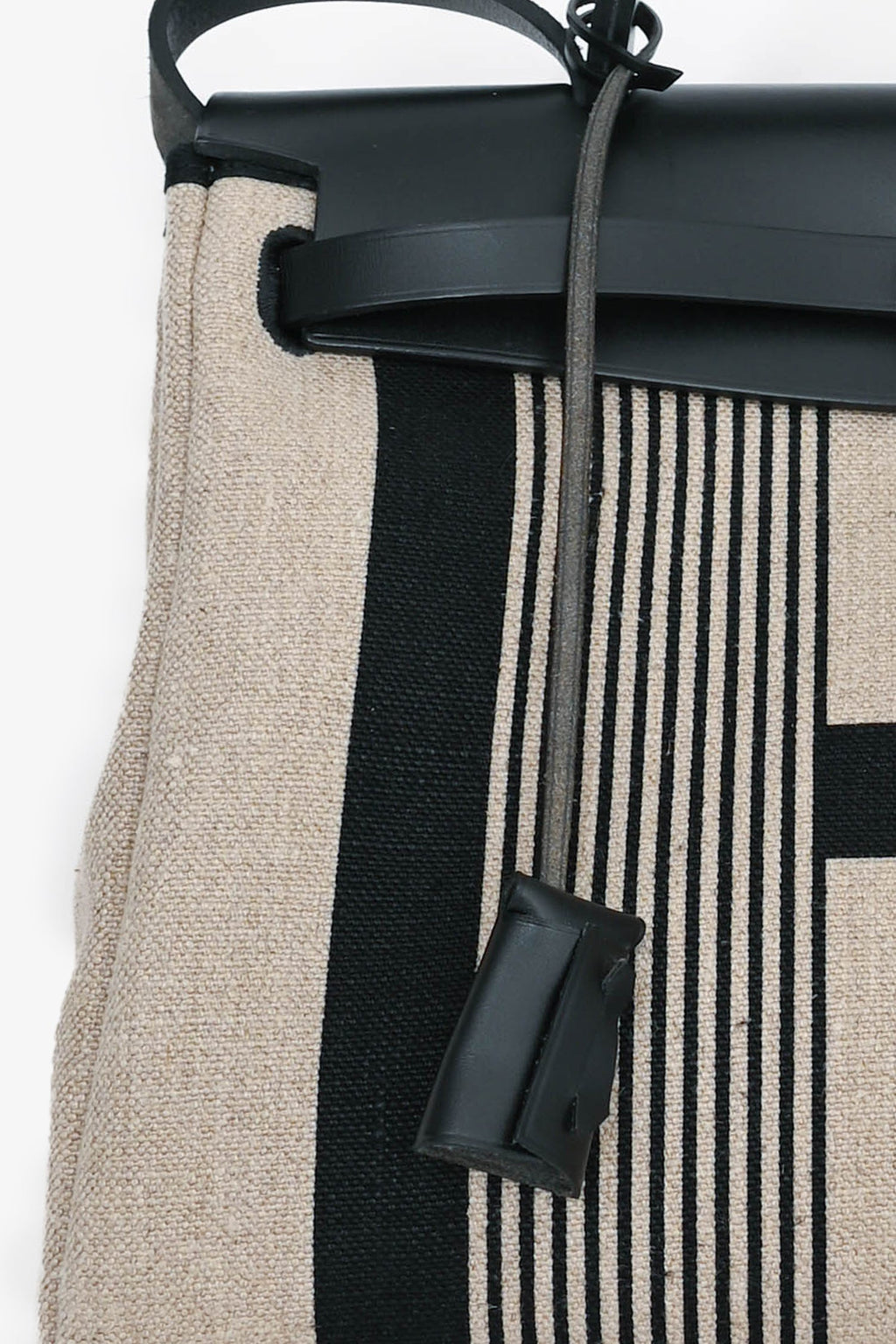 Hermès 2020 Cream/Black Toile H Vibration Herbag Zip 31 With Pouch
