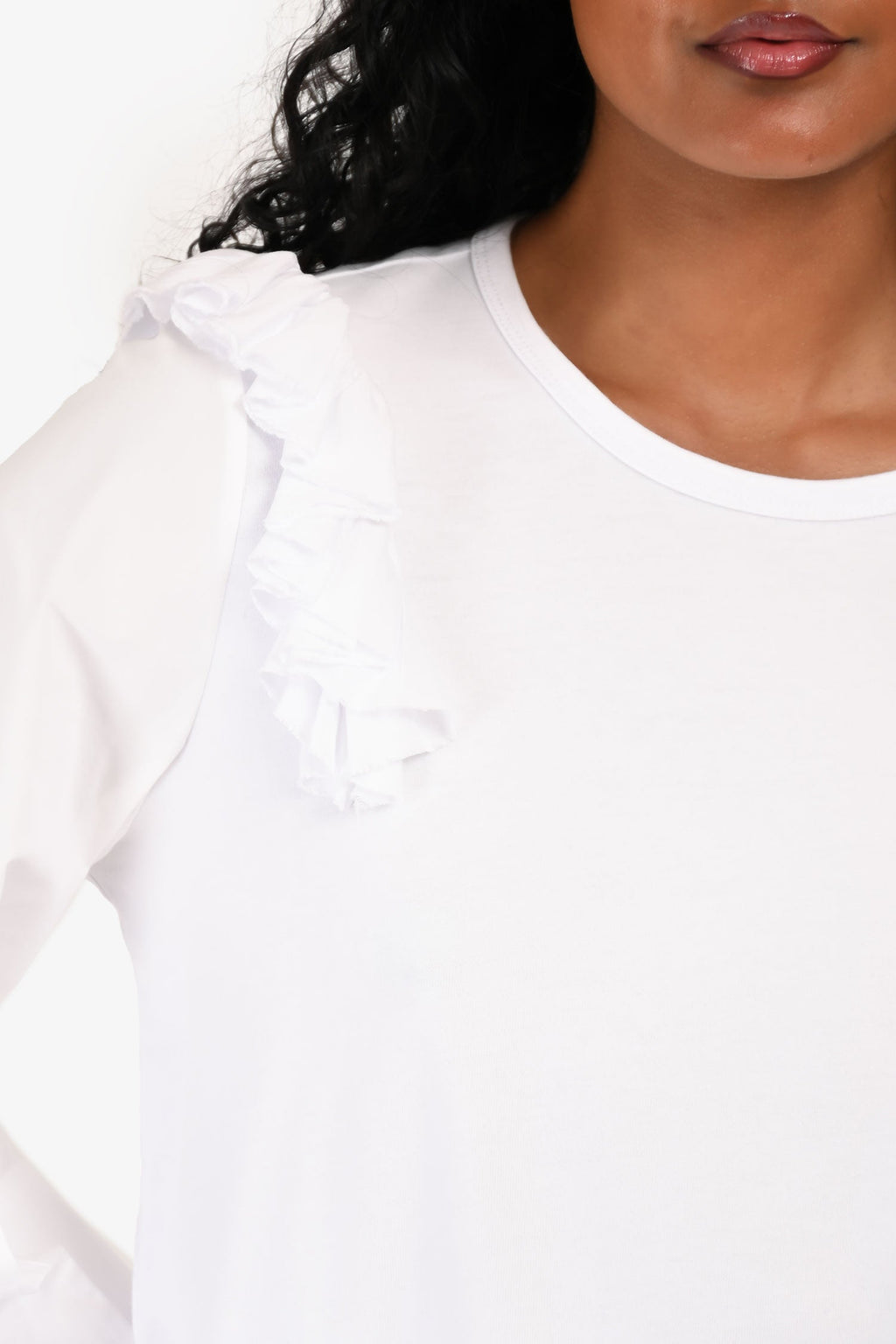 Opening Ceremony White Cotton Ruffle Shirt Size S