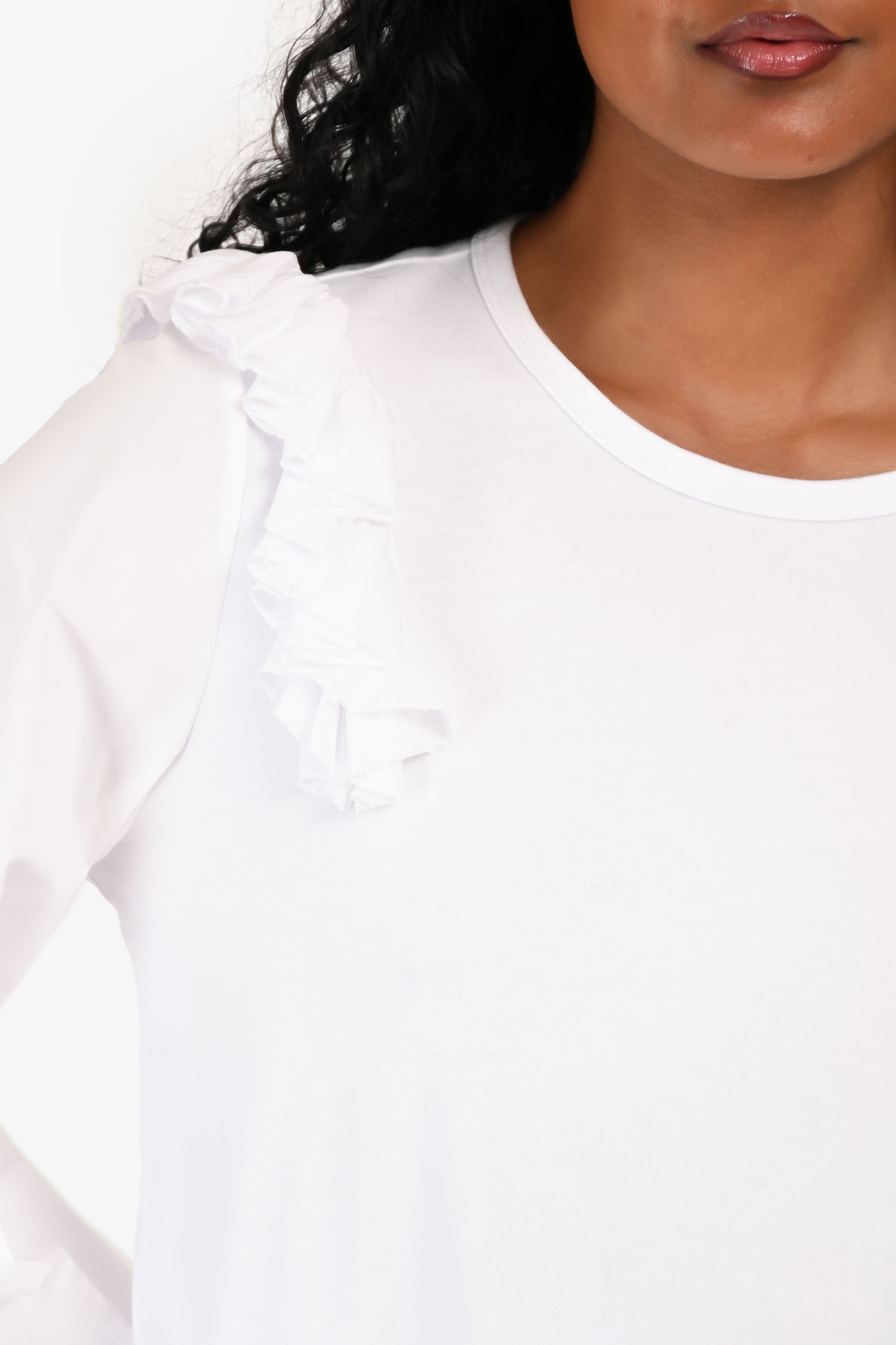 Opening Ceremony White Cotton Ruffle Shirt Size S