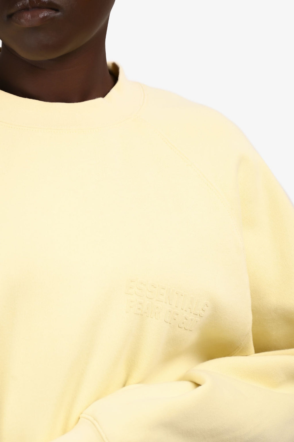 Fear Of God Essentials Yellow Logo Sweater Size M