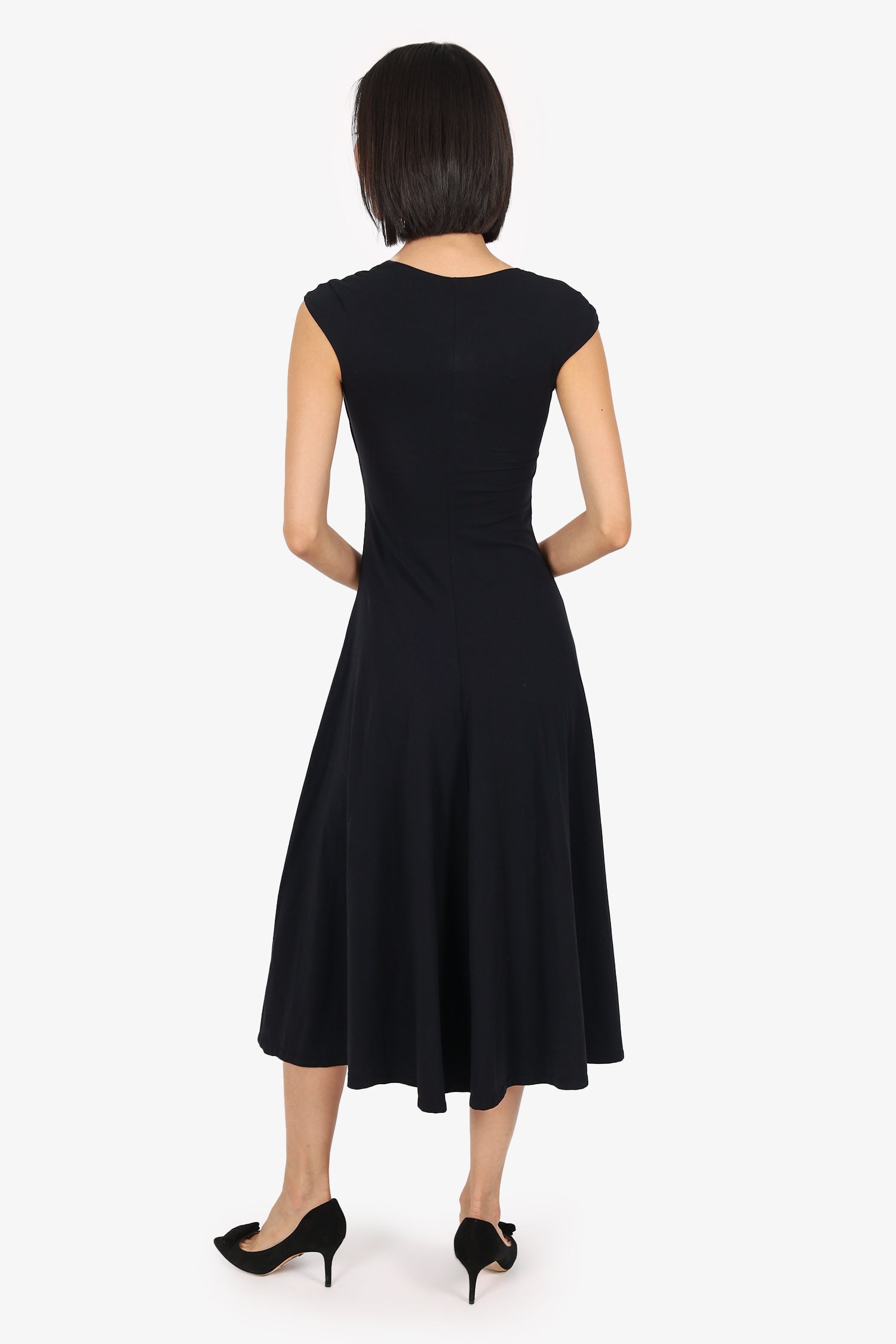 Beaufille Black Cut-Out Detail Midi Dress Size XS