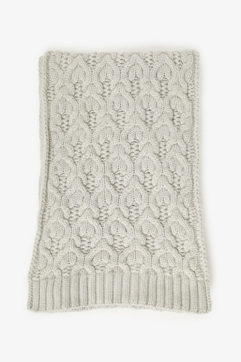 Loro Piana Grey Baby Cashmere Knitted Scarf