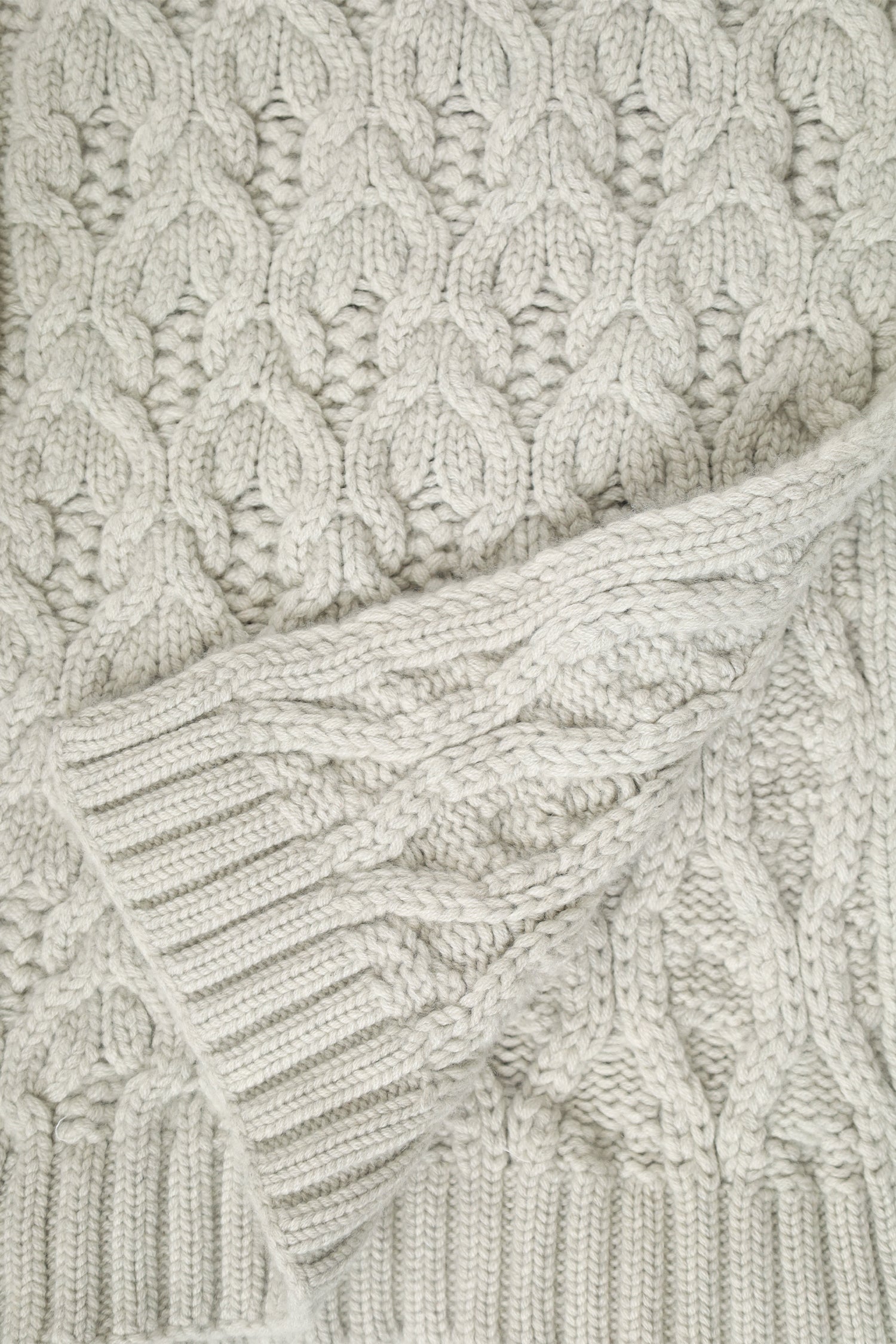 Loro Piana Grey Baby Cashmere Knitted Scarf