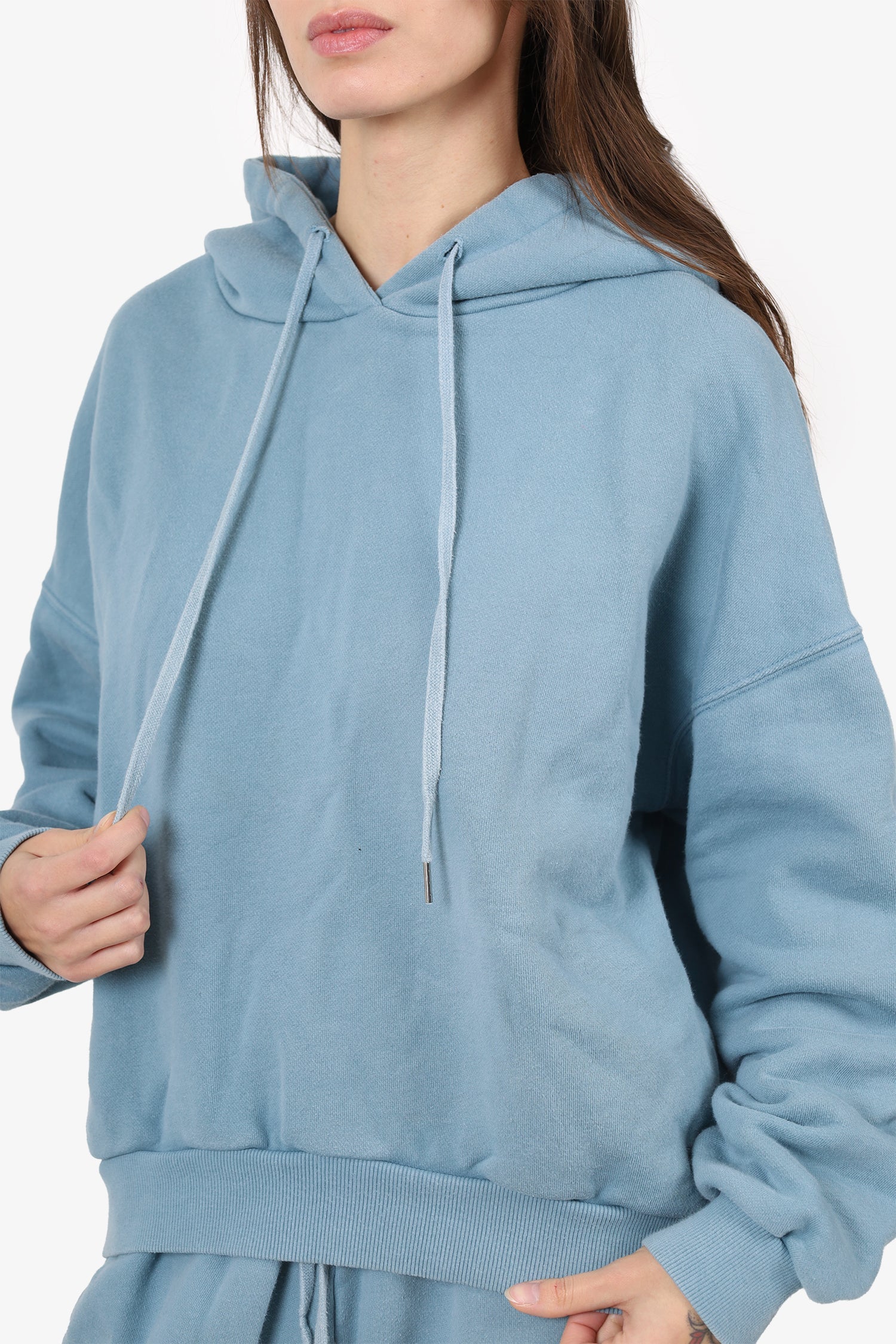 The Frankie Shop Teal Copped Hoodie + Track Pants Size S