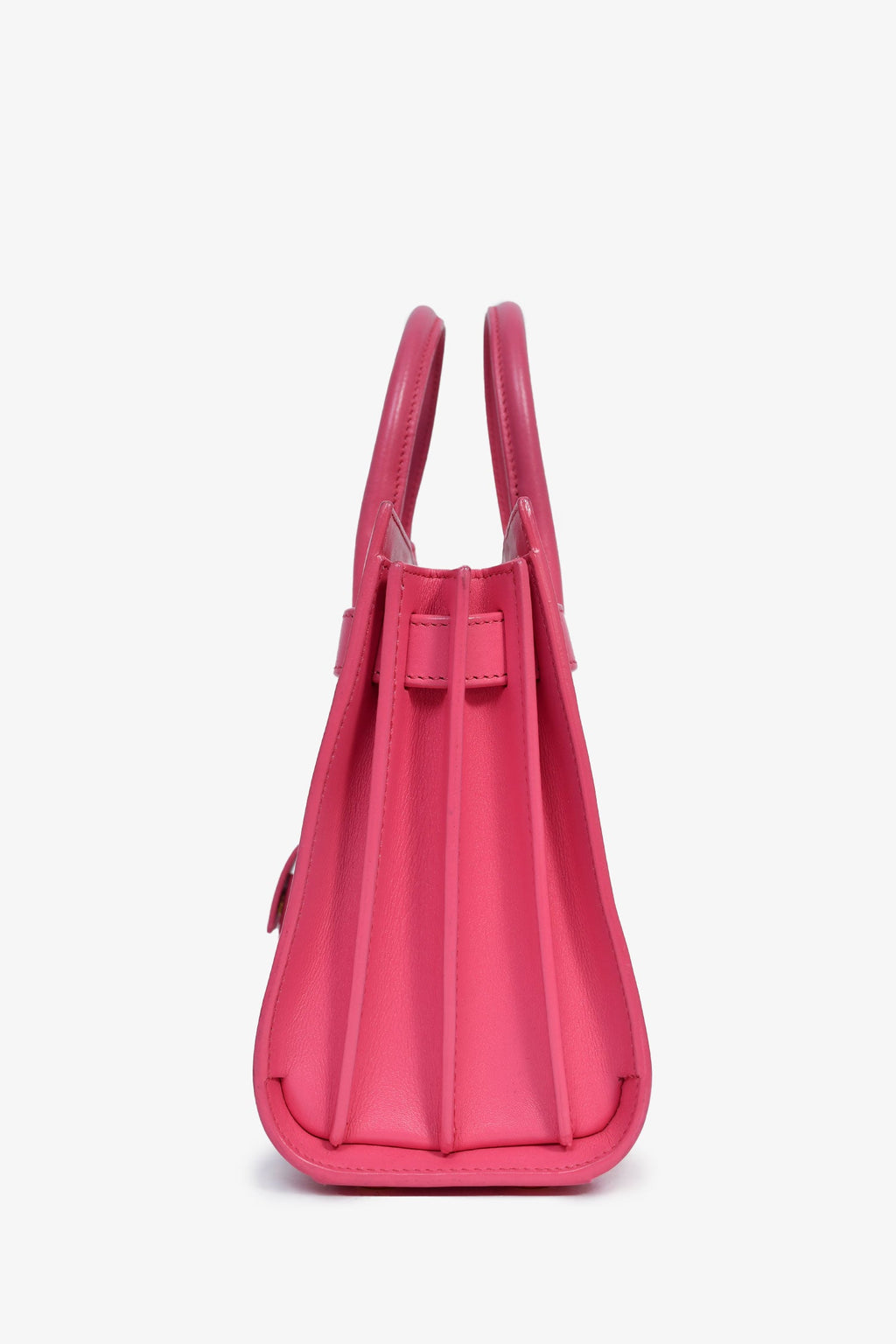 Saint Laurent Pink Leather Nano Sac de Jour Top Handle with Strap