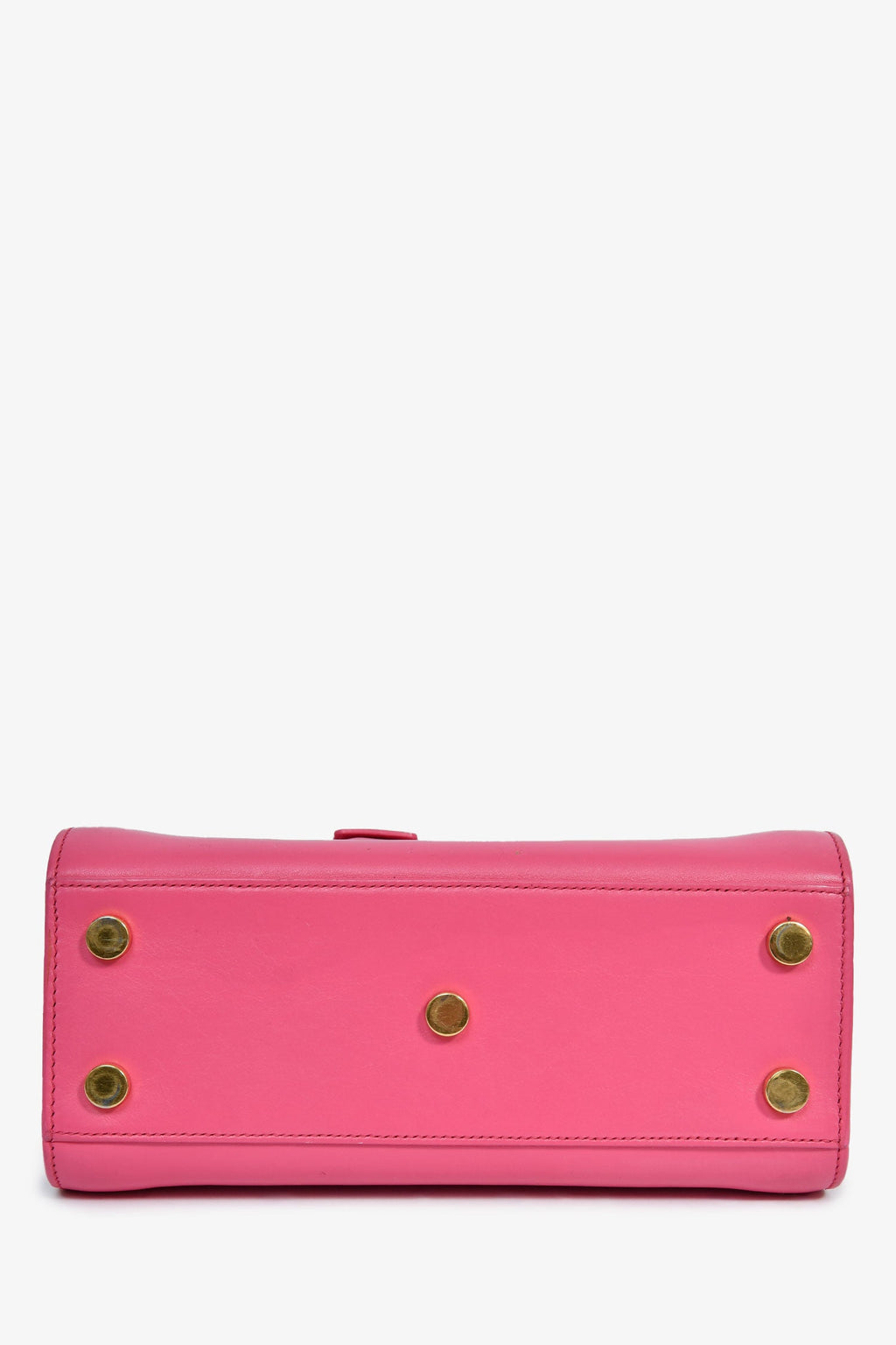 Saint Laurent Pink Leather Nano Sac de Jour Top Handle with Strap