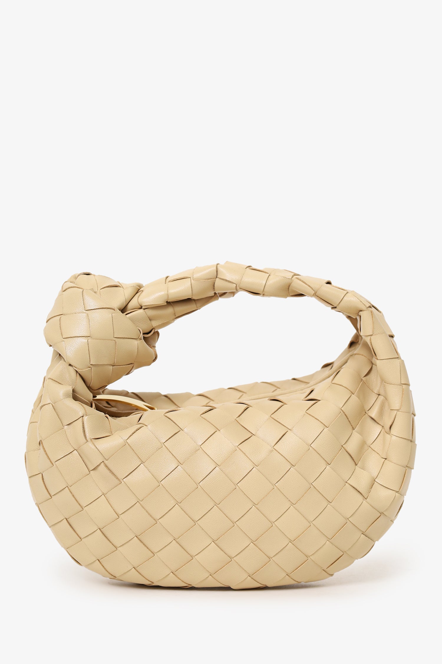 Bottega Veneta Beige Intrecciato Leather Mini Jodie