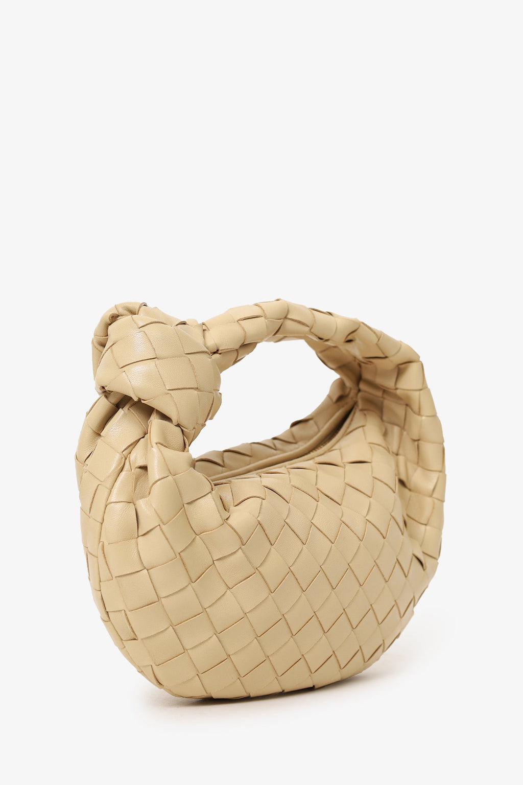 Bottega Veneta Beige Intrecciato Leather Mini Jodie