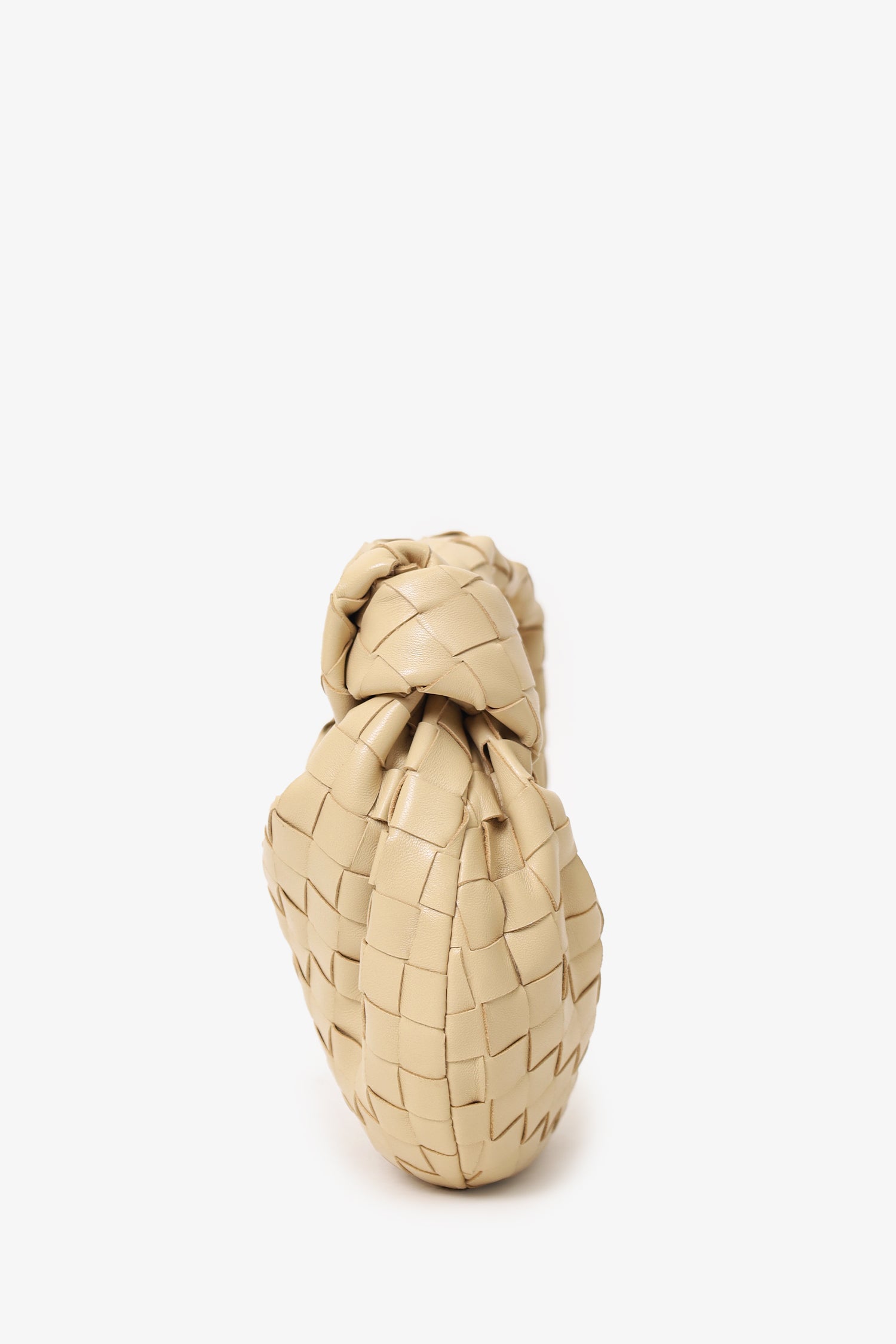 Bottega Veneta Beige Intrecciato Leather Mini Jodie