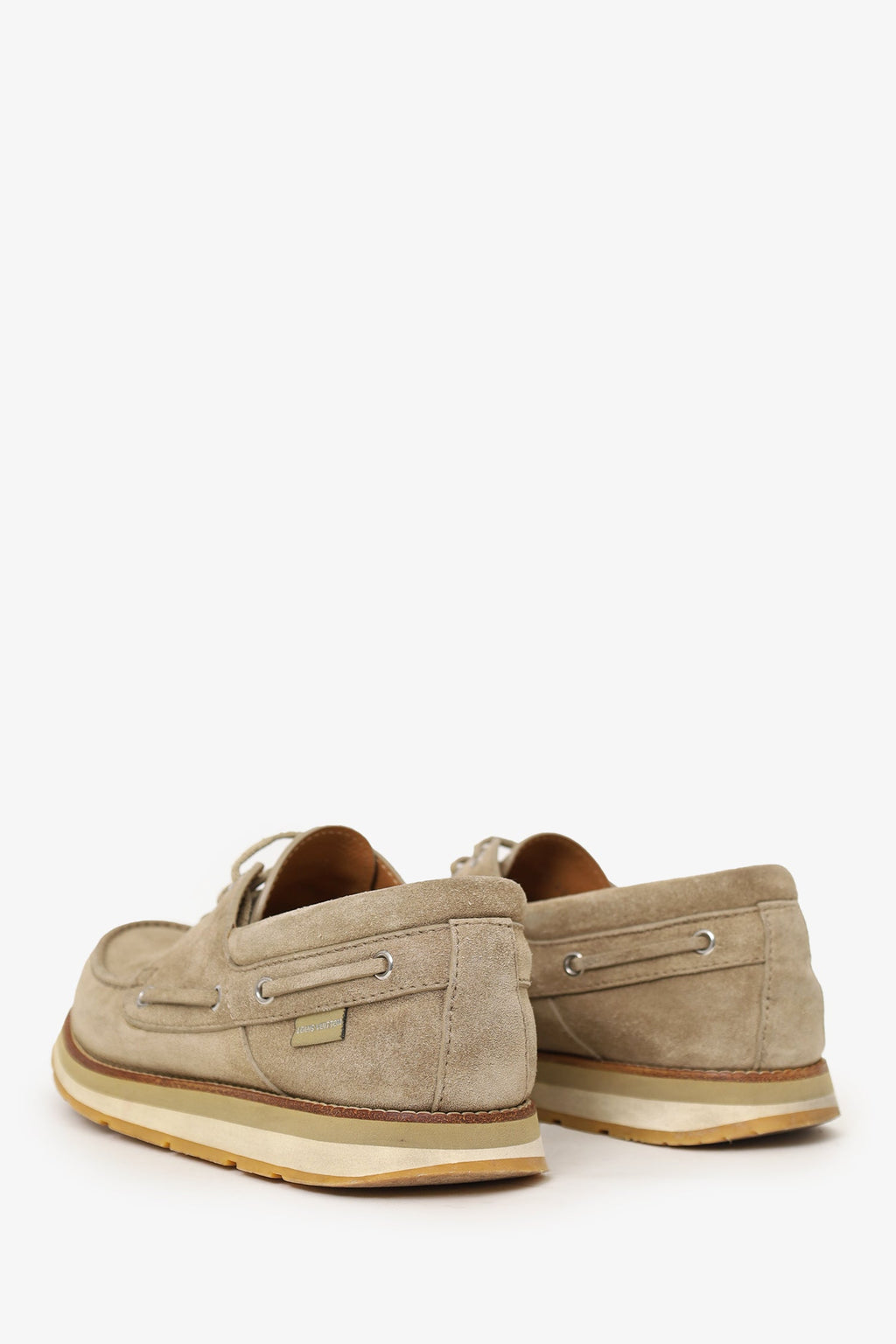 Louis Vuitton Taupe Suede Boat Shoes Size 8.5 Mens