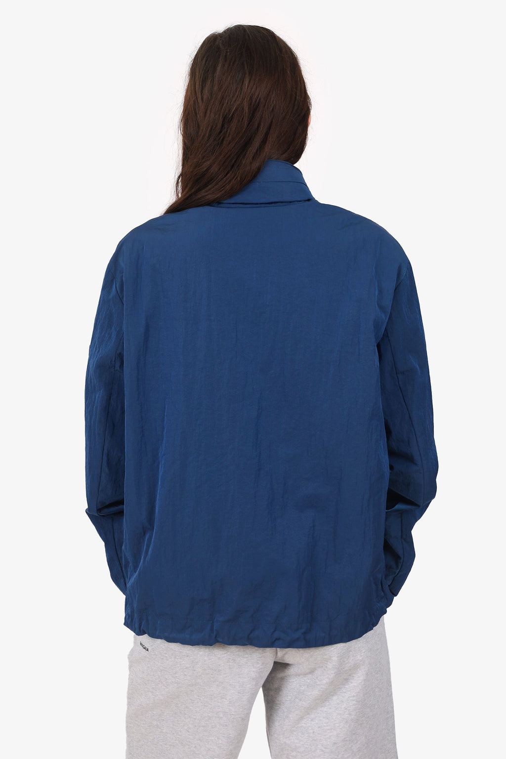 Sandro Blue Hooded Rain Jacket Size L