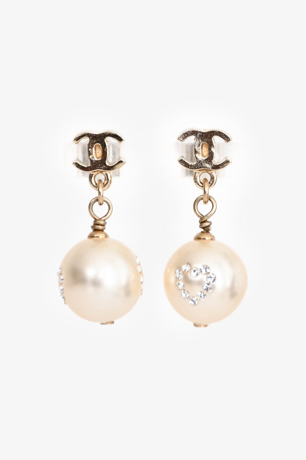Pre-Loved Chanel™ Faux Pearl Heart Bead Earrings