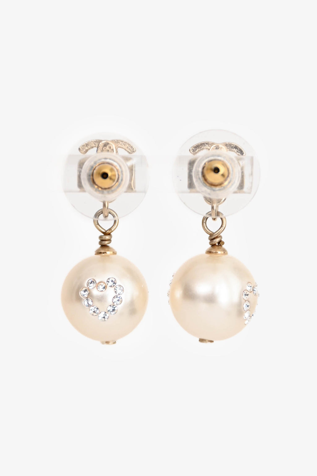 Pre-Loved Chanel™ Faux Pearl Heart Bead Earrings