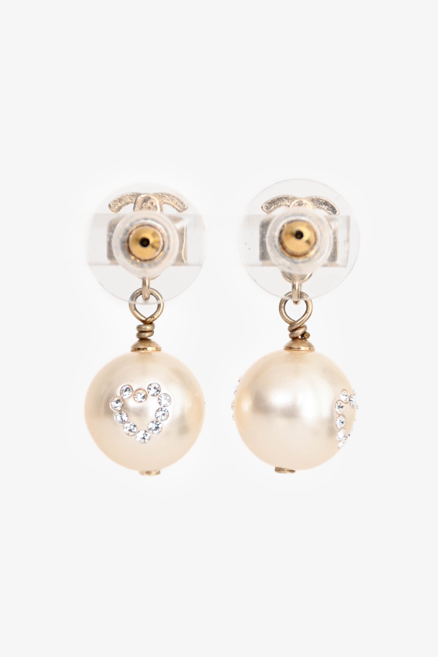 Pre-Loved Chanel™ Faux Pearl Heart Bead Earrings