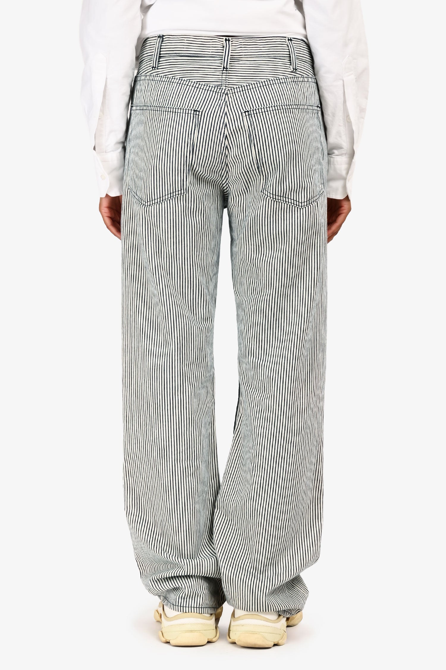 Nili Lotan Navy/White Striped 'Mitchells' Pants Size 25
