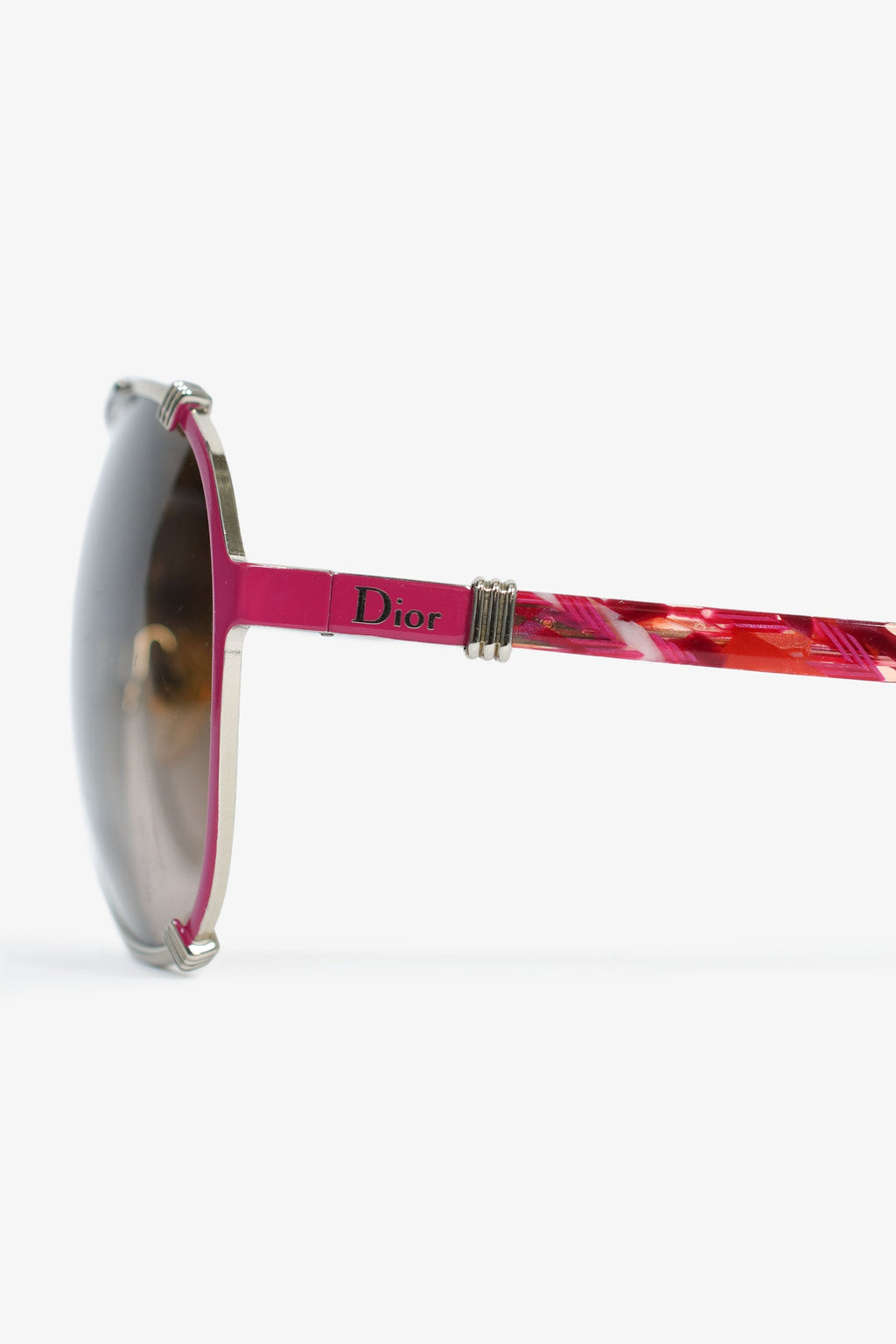 Christian Dior Silver/Pink Aviator 'Dior Chicago2' Sunglasses
