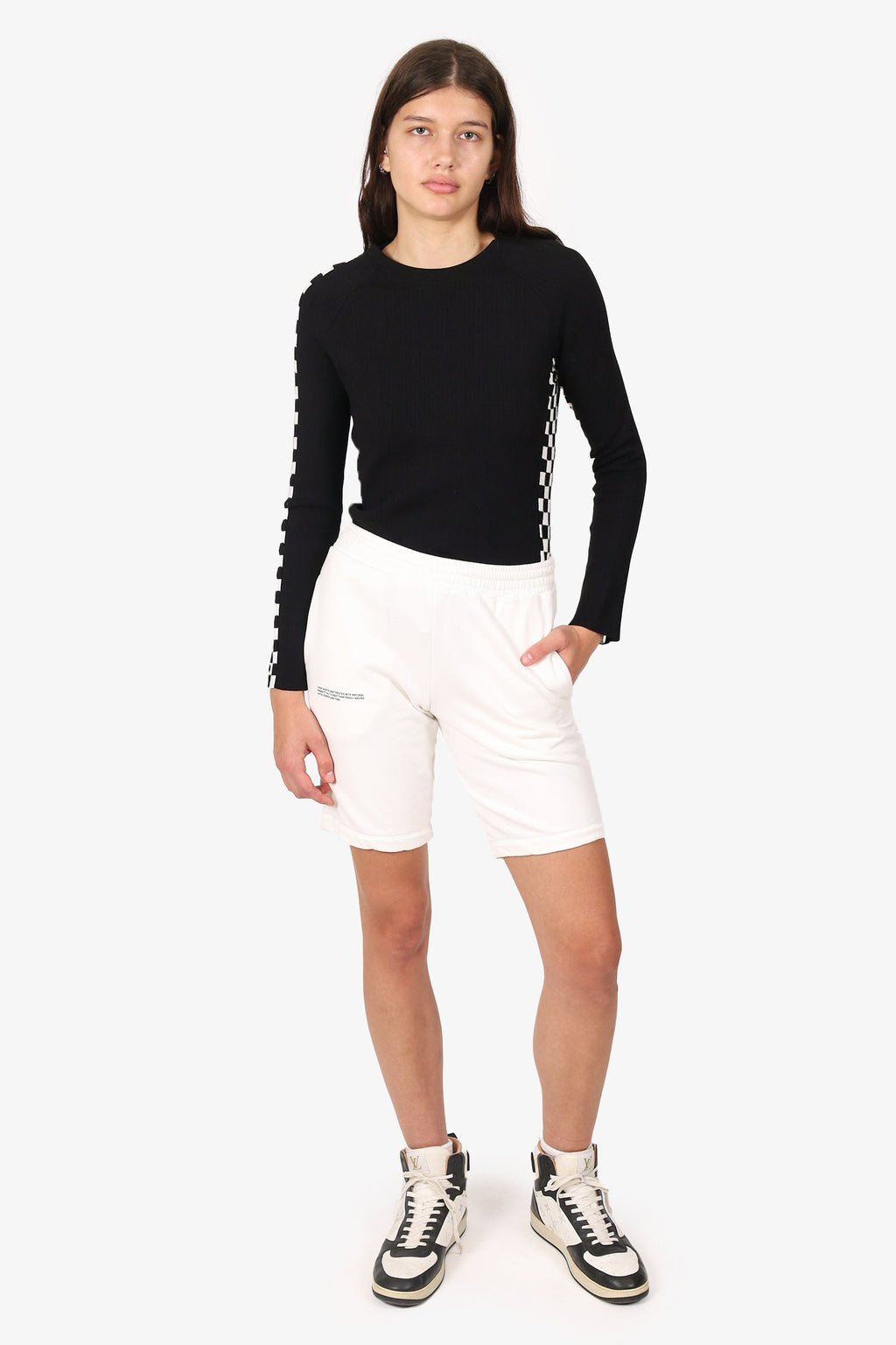 Pangaia White Long Shorts Size XS