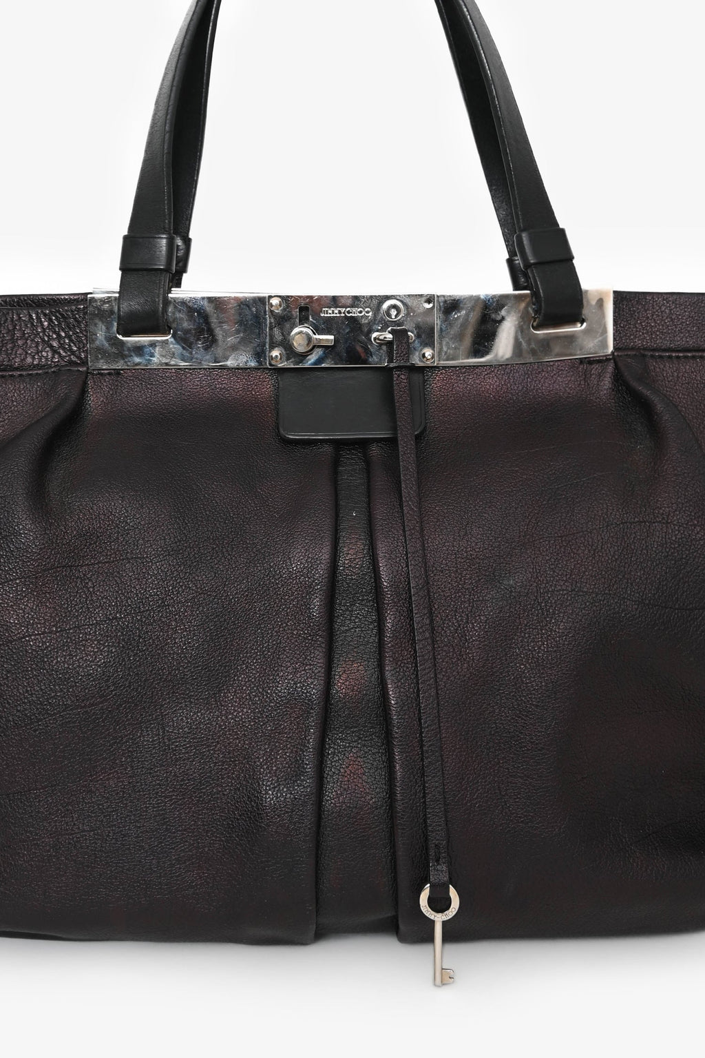 Jimmy Choo Brown/Black Metallic Leather Bag
